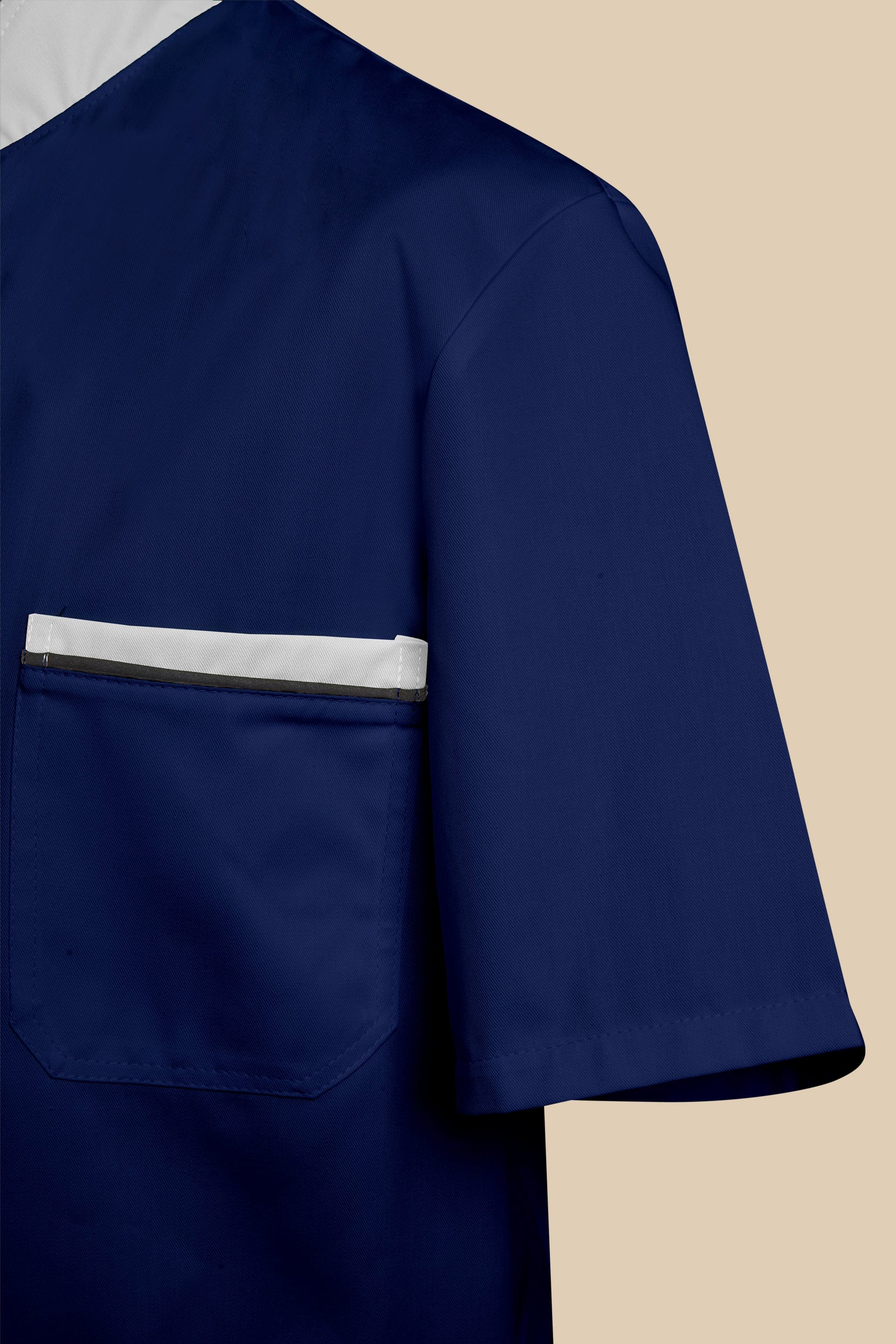 SRC Création Blouse Médicale Blouse médicale marine et blanc homme fermeture éclair - PRESPO