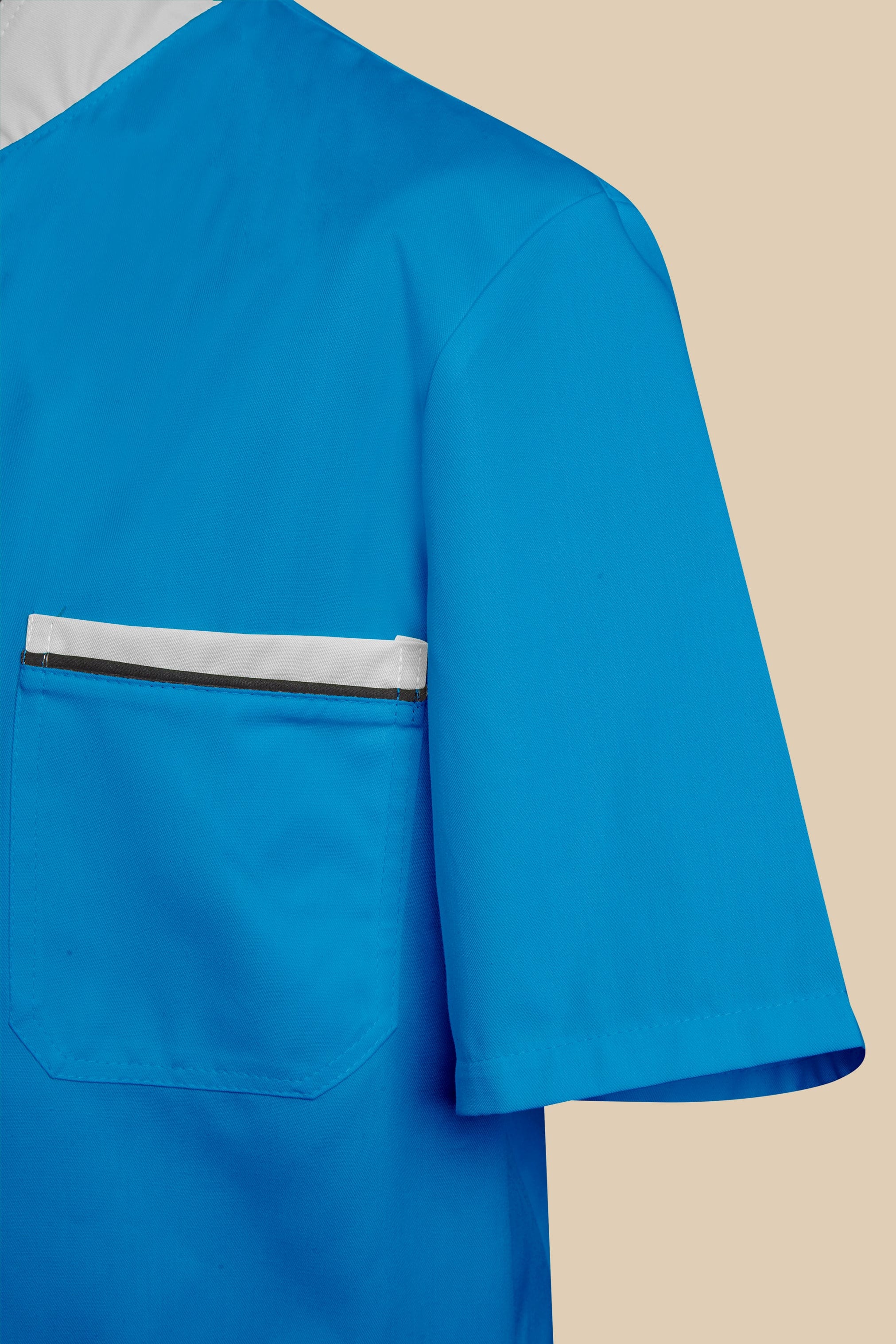 SRC Création Blouse Médicale Blouse médicale turquoise et blanc homme fermeture éclair - PRESPO