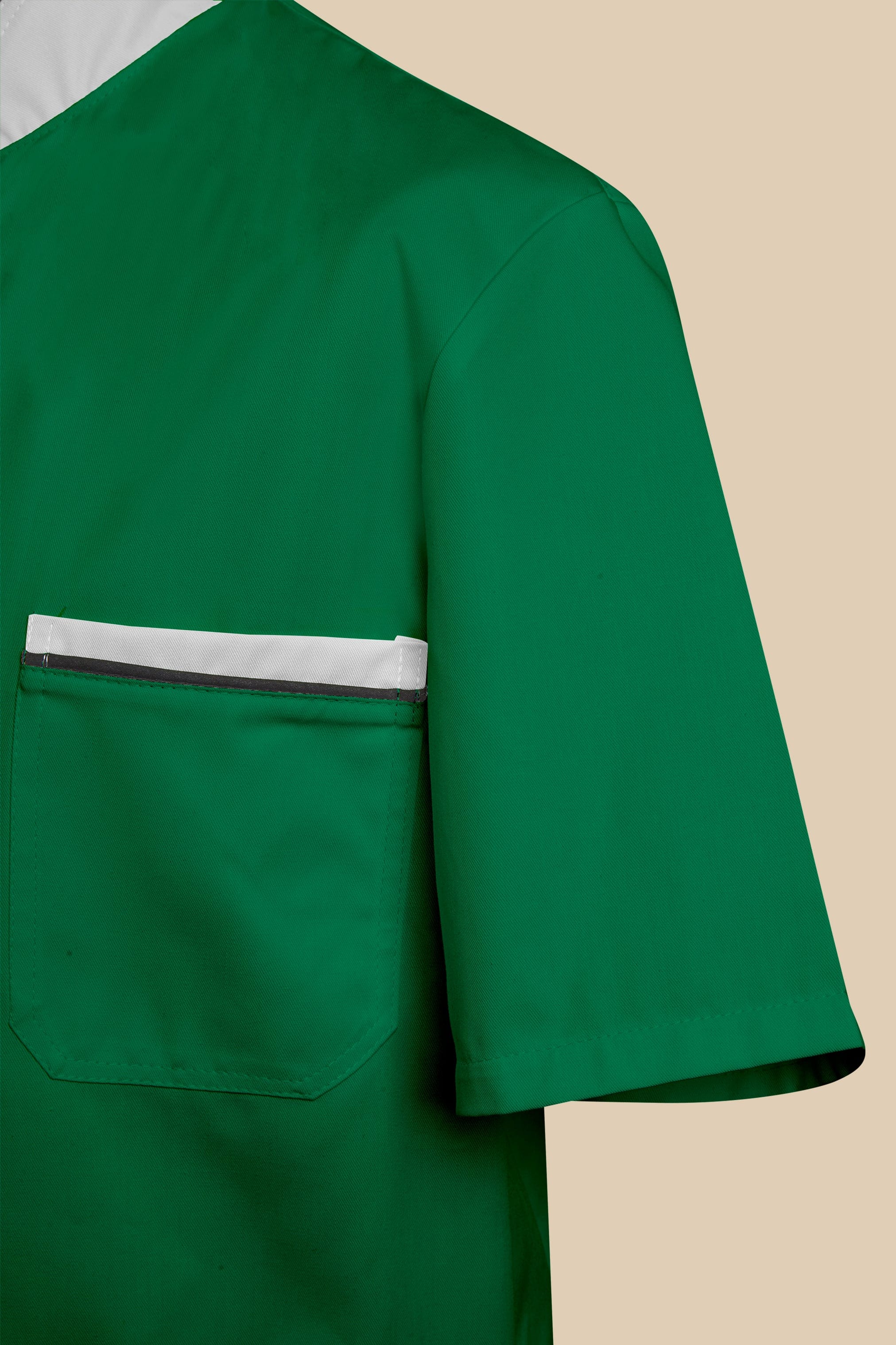 SRC Création Blouse Médicale Blouse médicale vert et blanc homme fermeture éclair - PRESPO