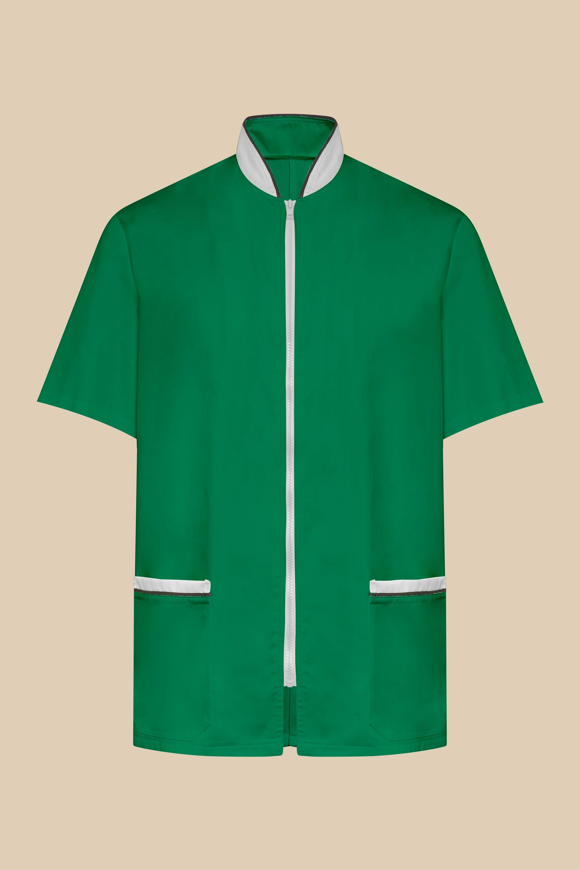 SRC Création Blouse Médicale Blouse médicale vert et blanc homme fermeture éclair - PRESPO
