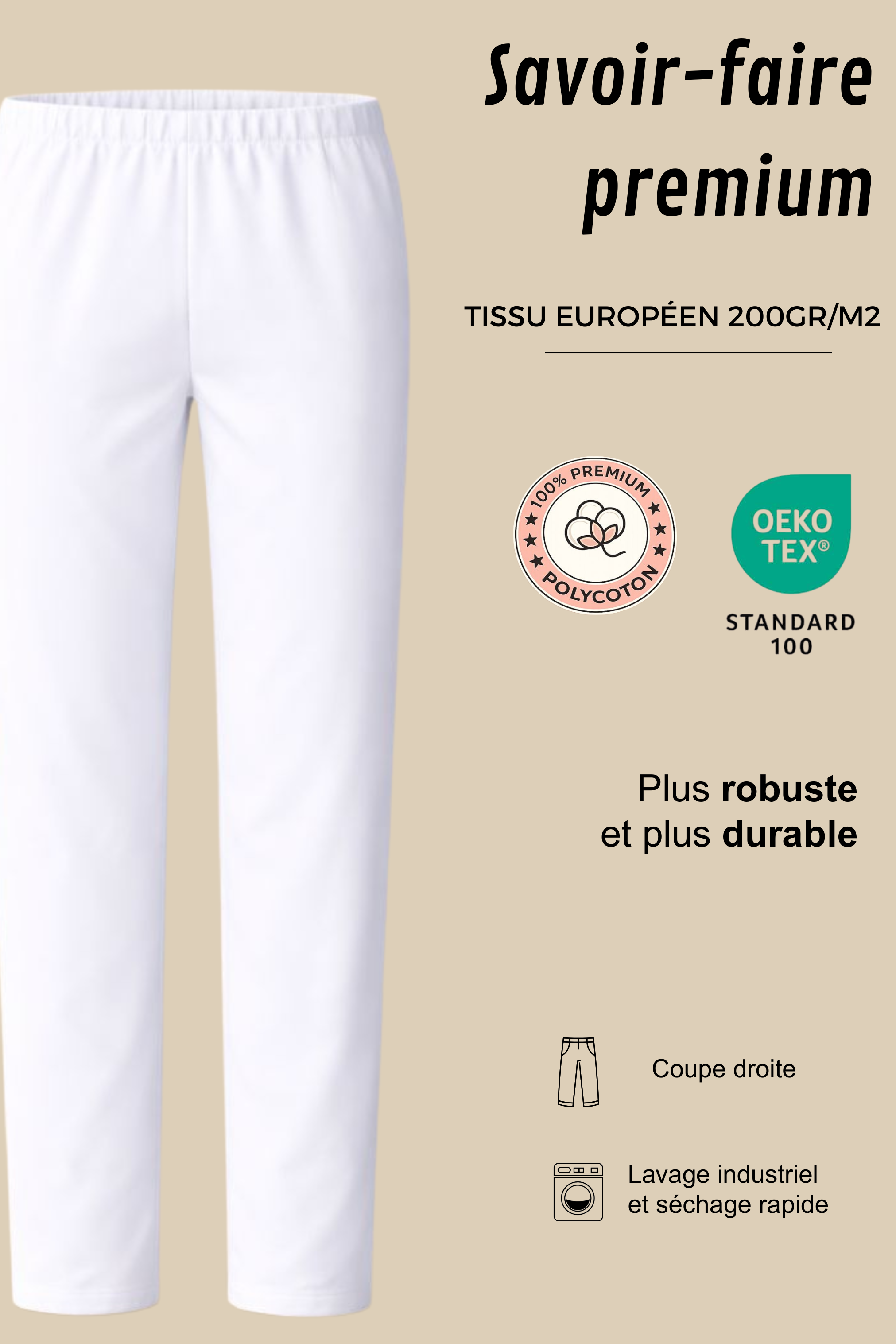 SRC Création pantalon médical Pantalon médical Blanc mixte - 1020