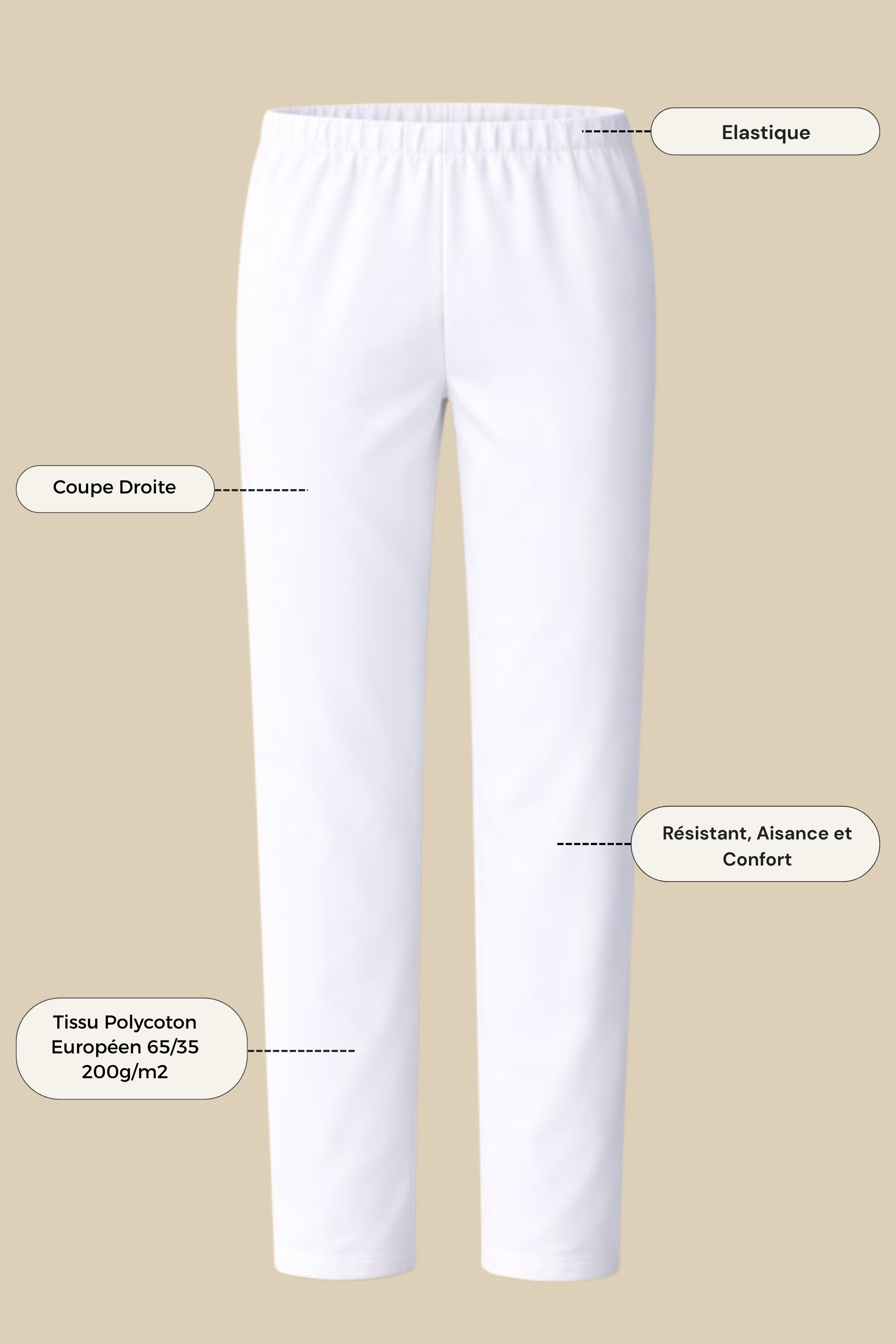 SRC Création Tunique médicale Pack de 3 tuniques médicales blanches 4642 + 3 Pantalons 1020