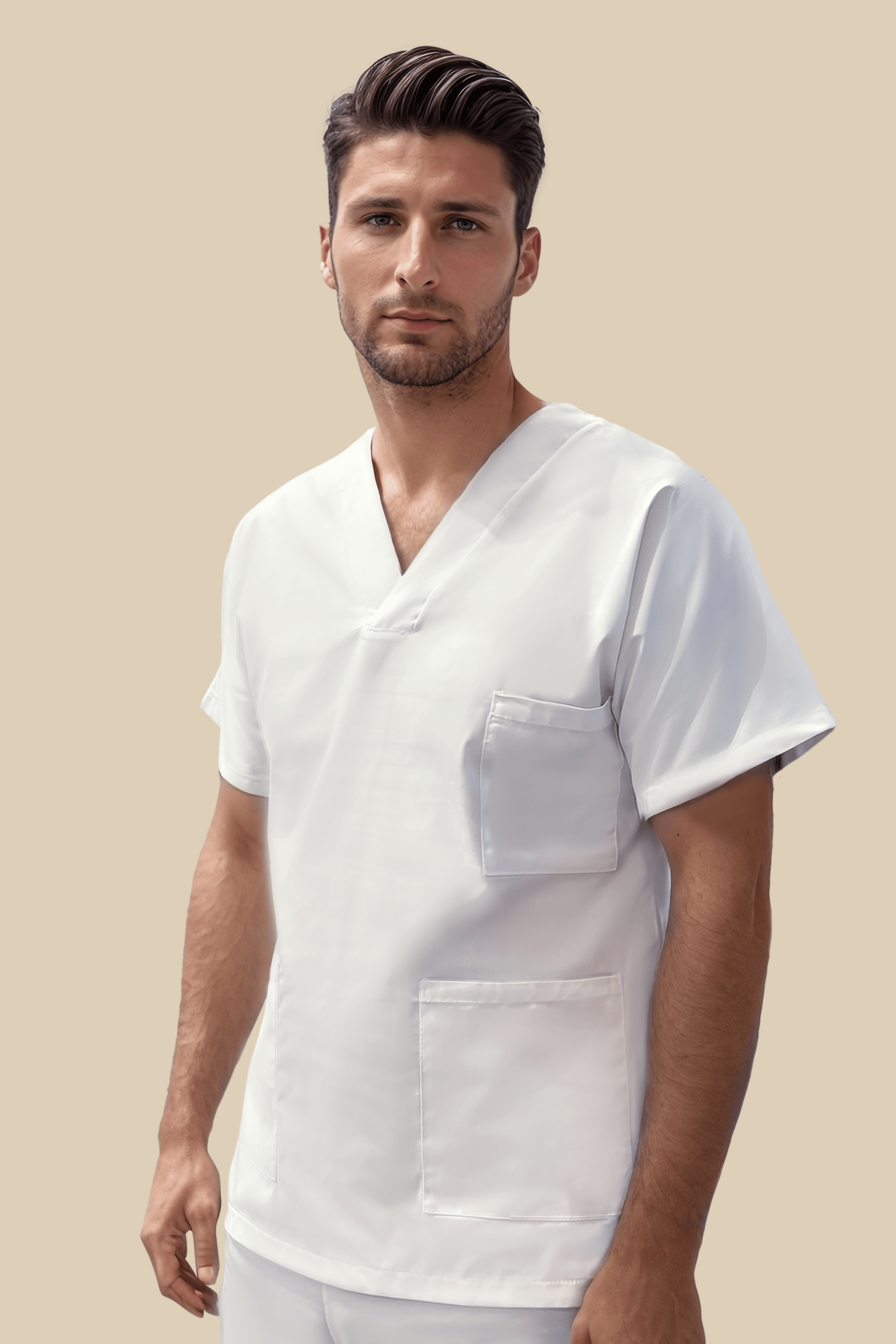 SRC Création Tunique médicale Pack de 3 tuniques médicales blanches à col V - 7797