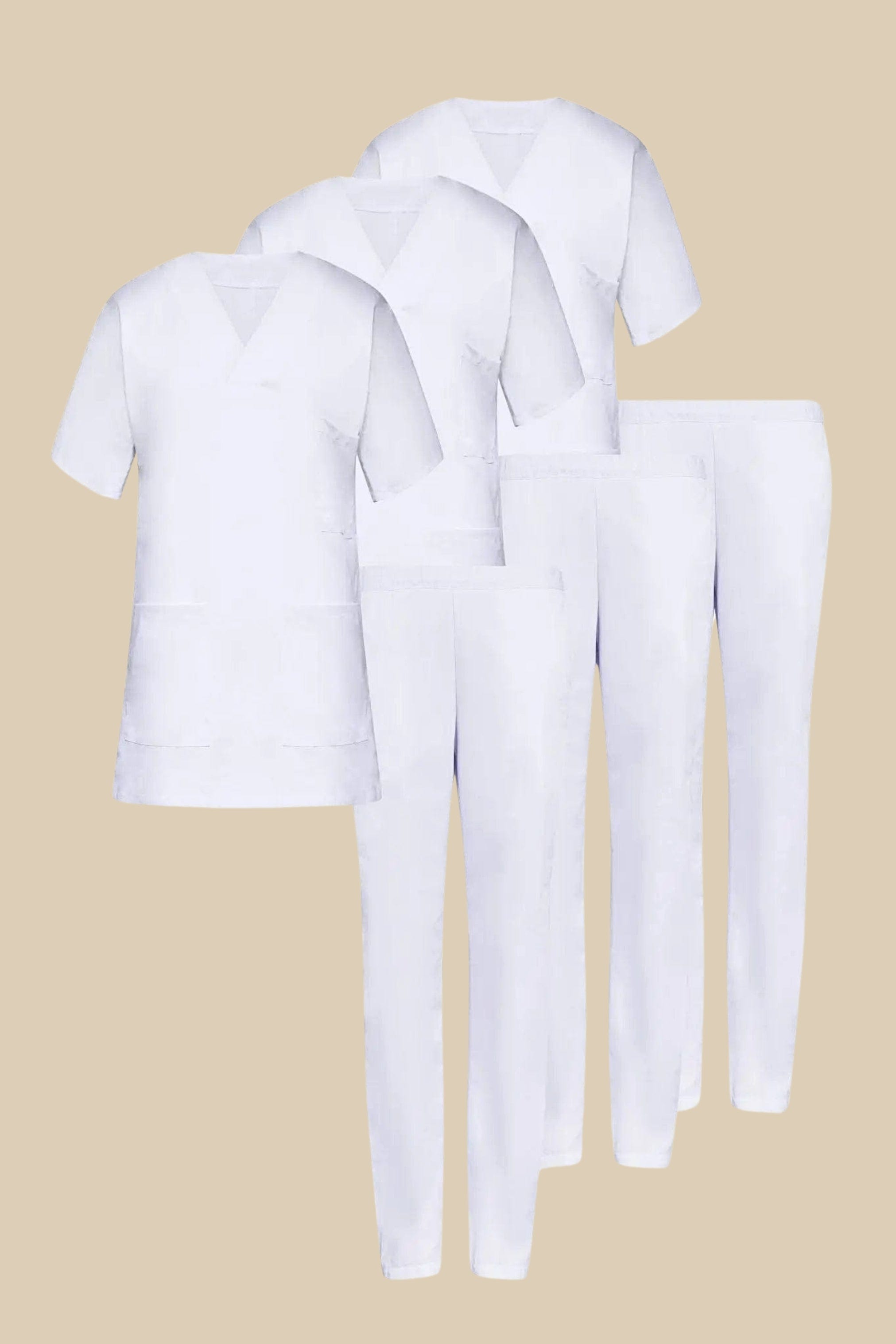 SRC Création Tunique médicale Pack de 3 tuniques médicales Femme à Col V 7797F + 3 Pantalons 1020