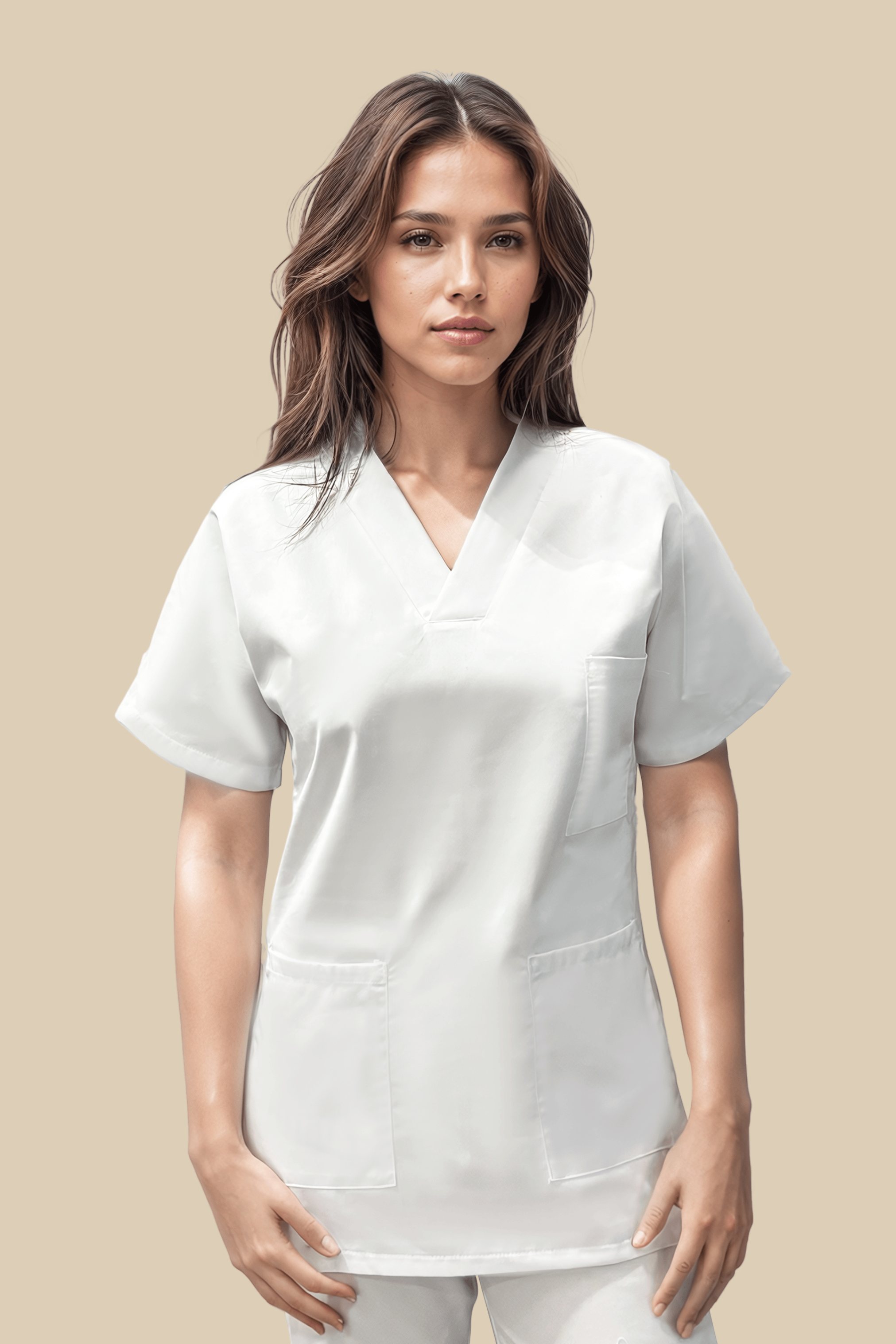 SRC Création Tunique médicale Pack de 3 tuniques médicales femme blanches à col V - 7797F