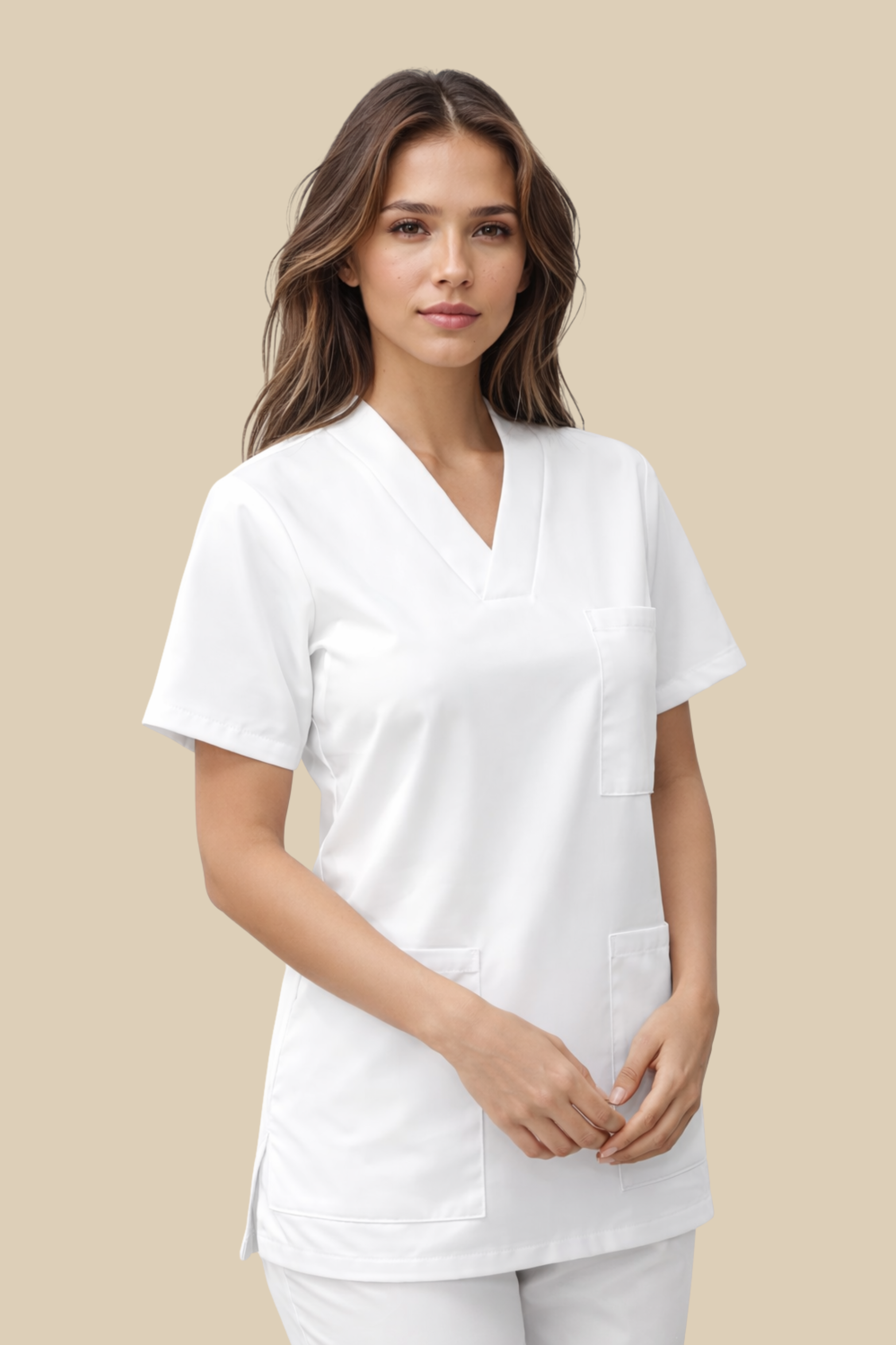 SRC Création Tunique médicale Pack de 3 tuniques médicales femme blanches à col V - 7797F