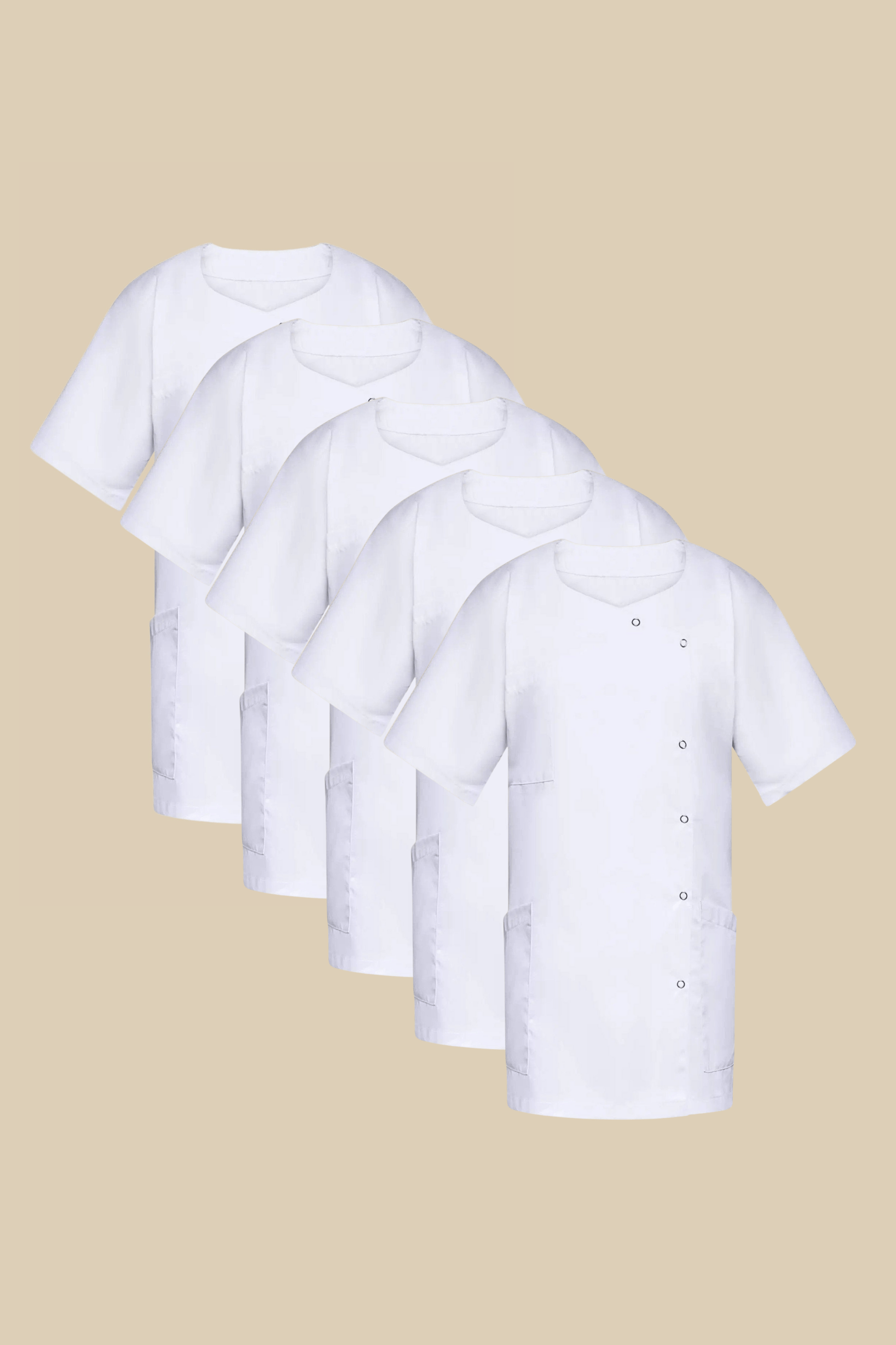 SRC Création Tunique médicale Pack de 5 tuniques médicales femme blanches 1666