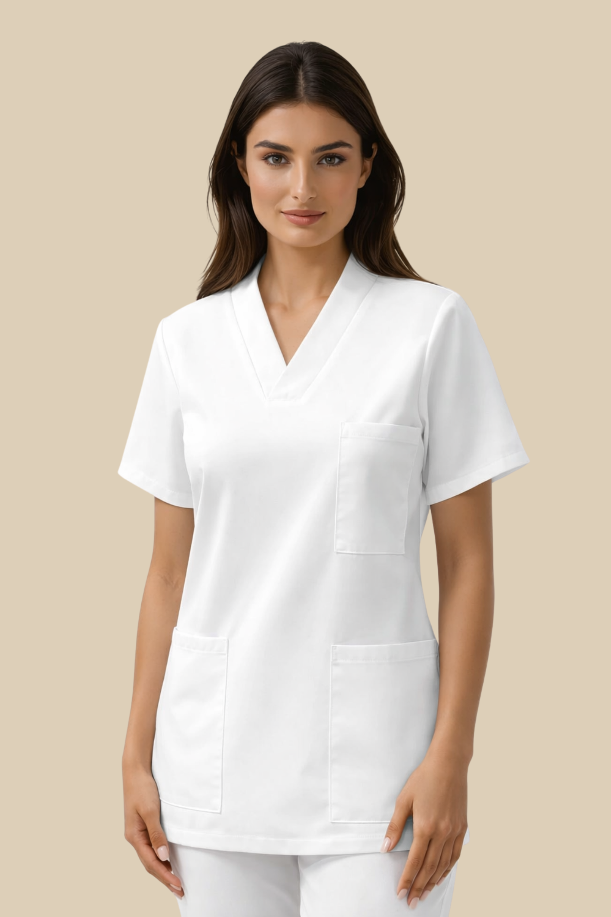 SRC Création Tunique médicale Pack de 5 tuniques médicales femme blanches à col V - 7797F