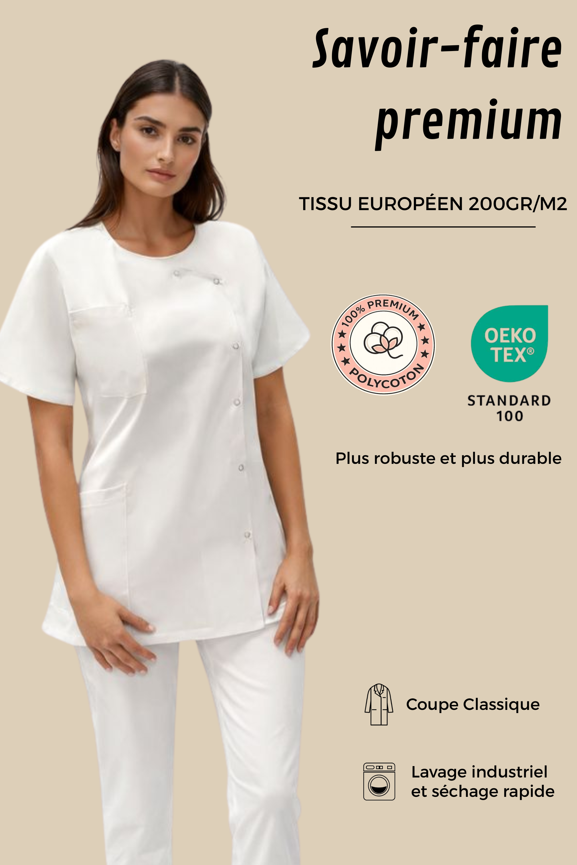 SRC Création Tunique médicale Pack de 6 tuniques Médicales femme 1666 + 6 Pantalons 1020