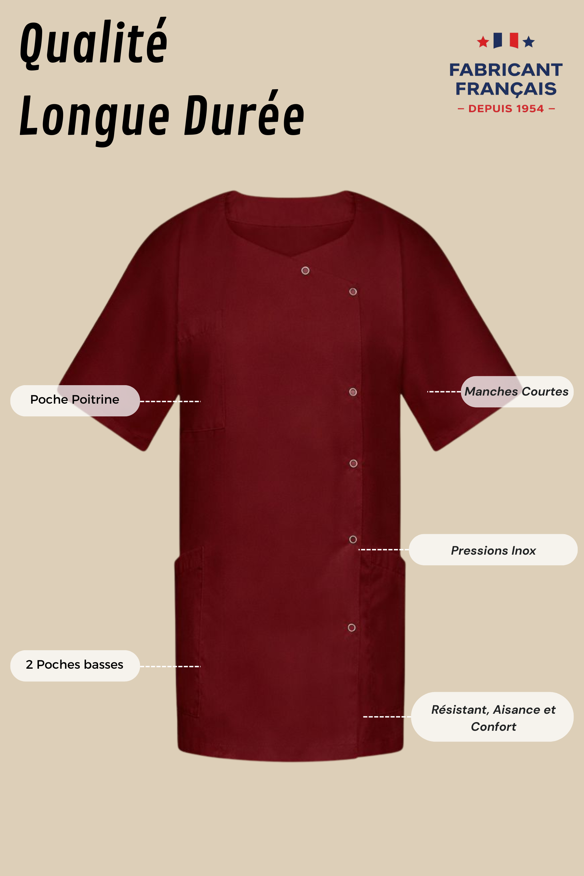 SRC Création Tunique médicale Tunique médicale femme Bordeaux - 1666