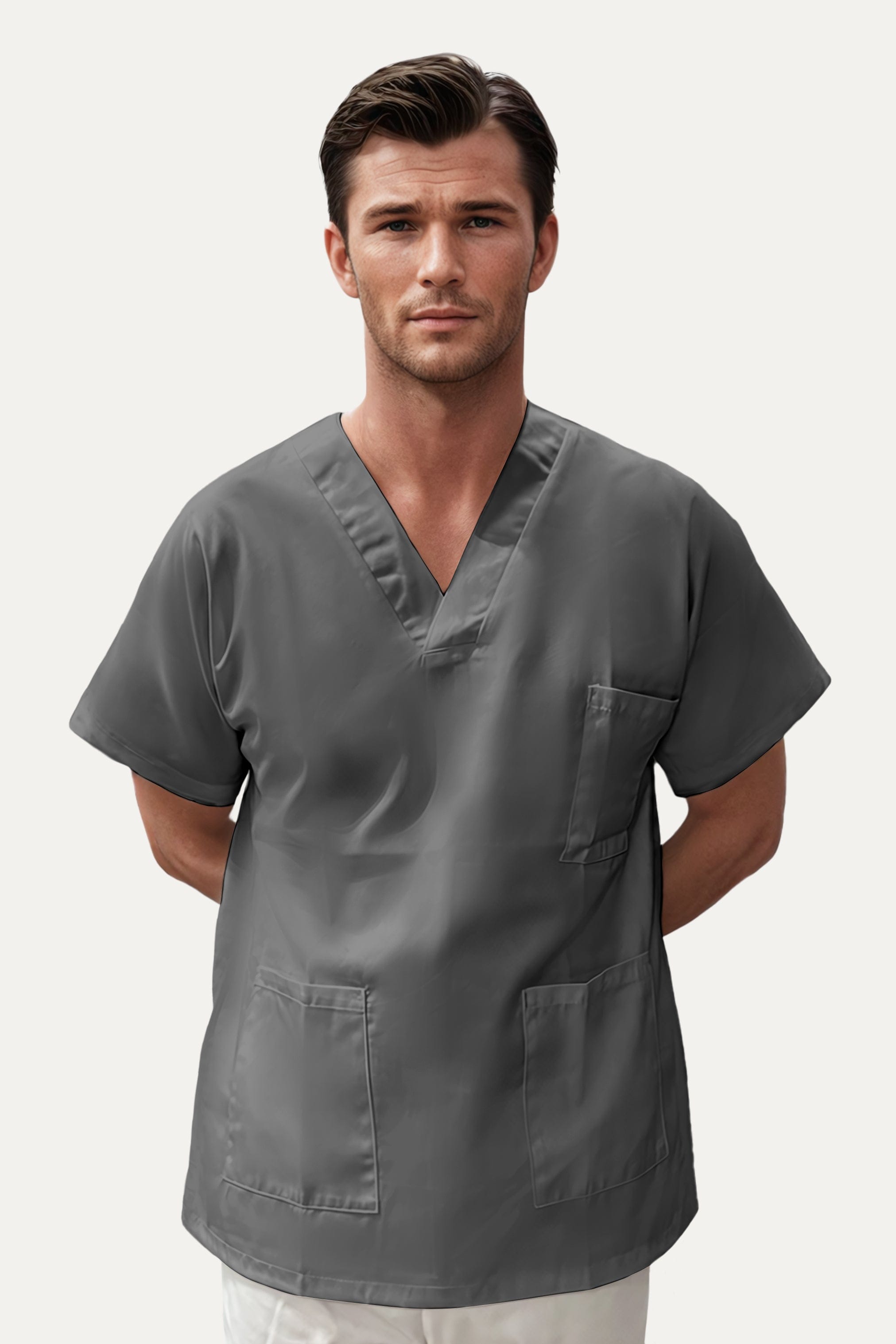 SRC Tunique médicale Tunique médicale homme col V grise - 7797H