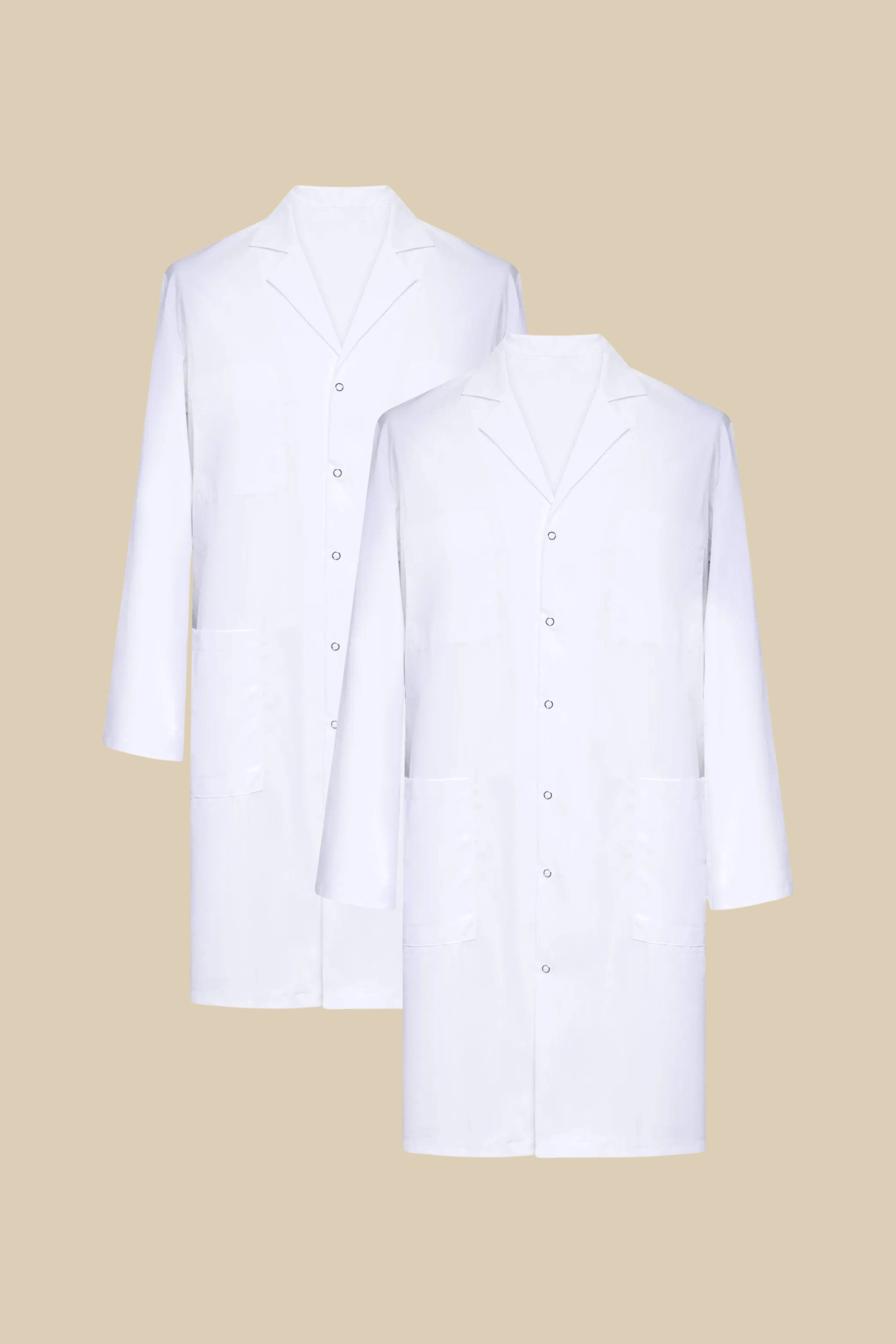 Pack de 2 blouses médicales mixtes longues 100% coton - 7724