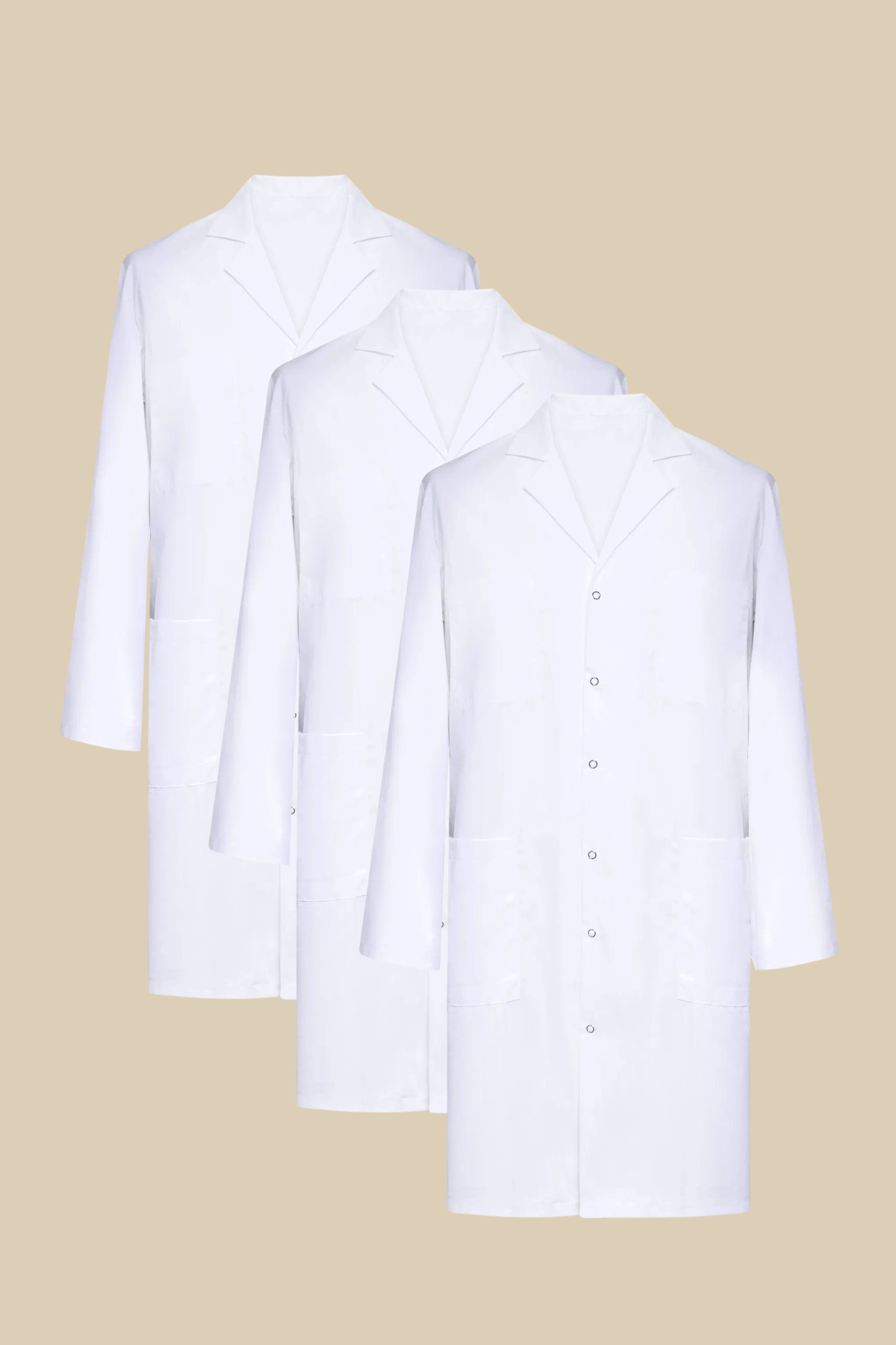 Pack de 3 blouses médicales mixtes Longues 100% coton - 7724