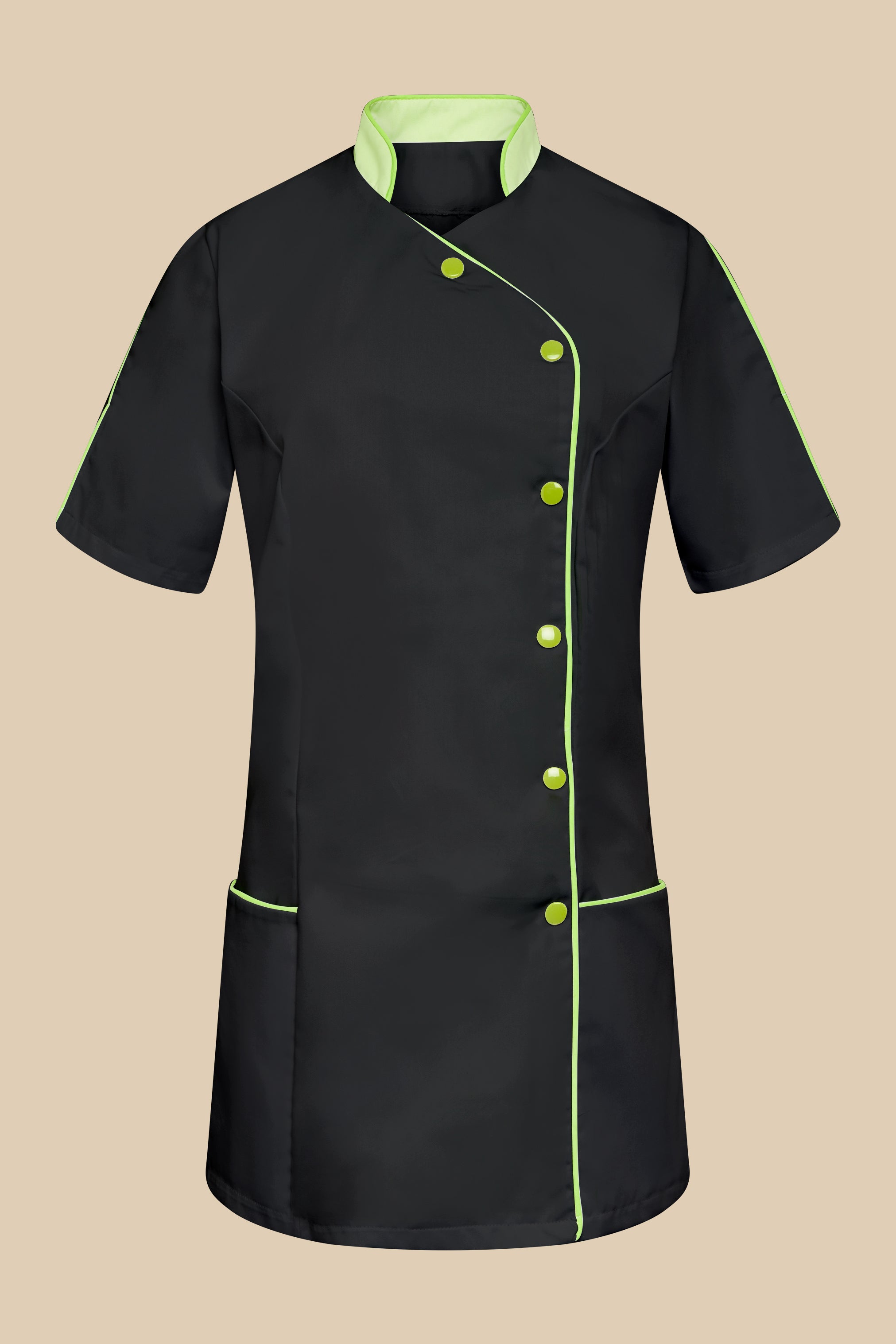 Blouse médicale femme noir et anis - SILA