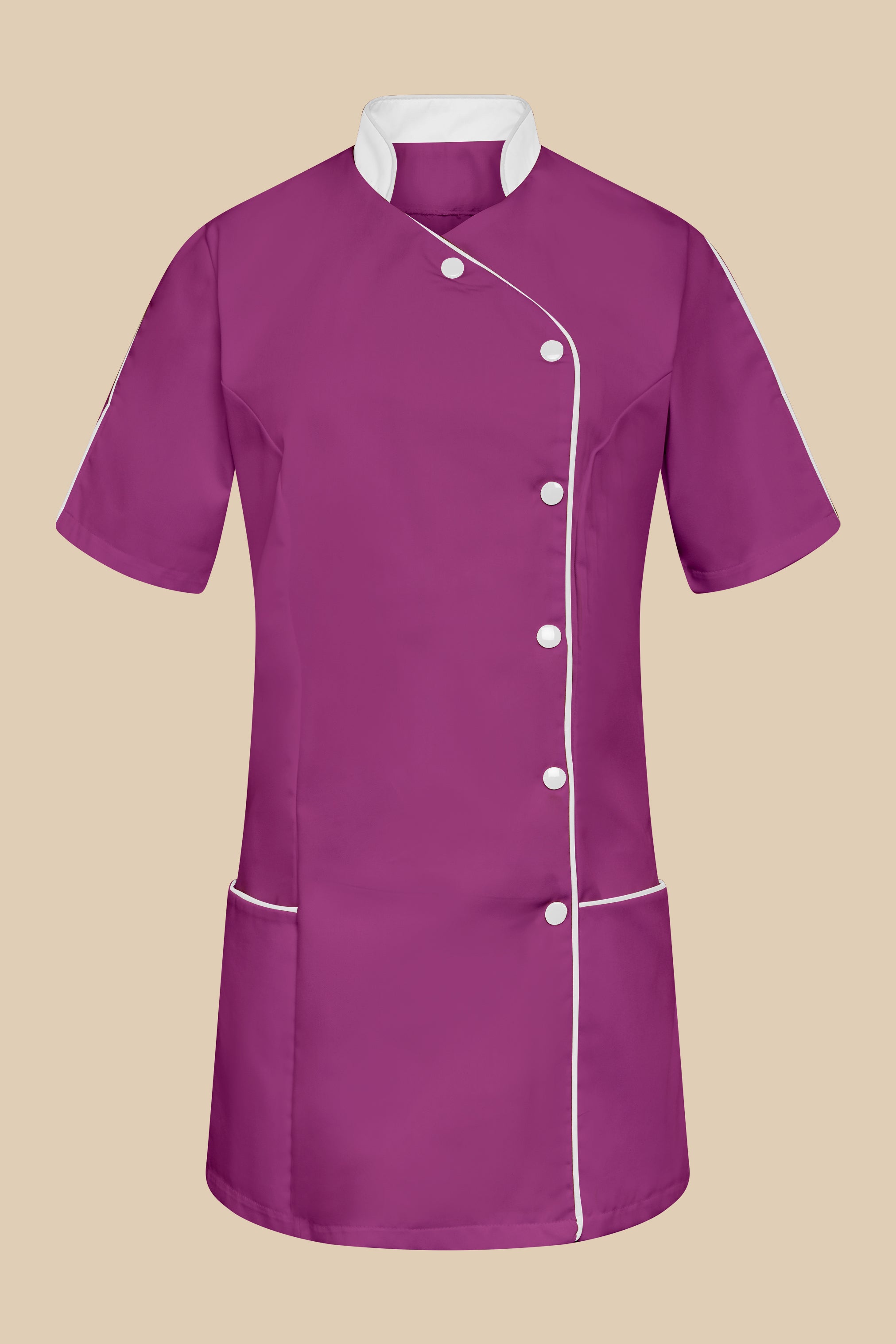 Blouse médicale femme prune et blanc - SILA