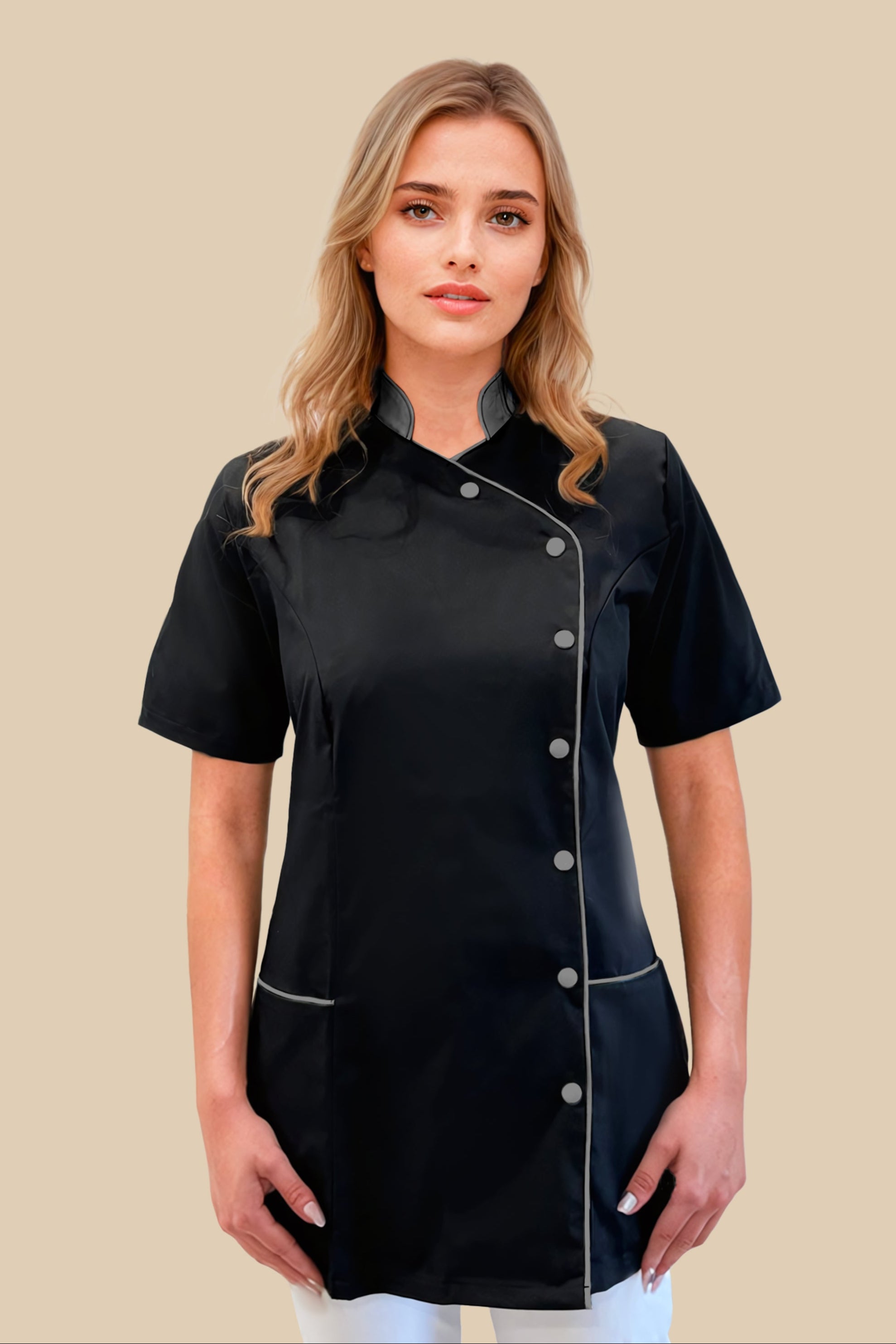 Blouse médicale femme noir et gris - SILA