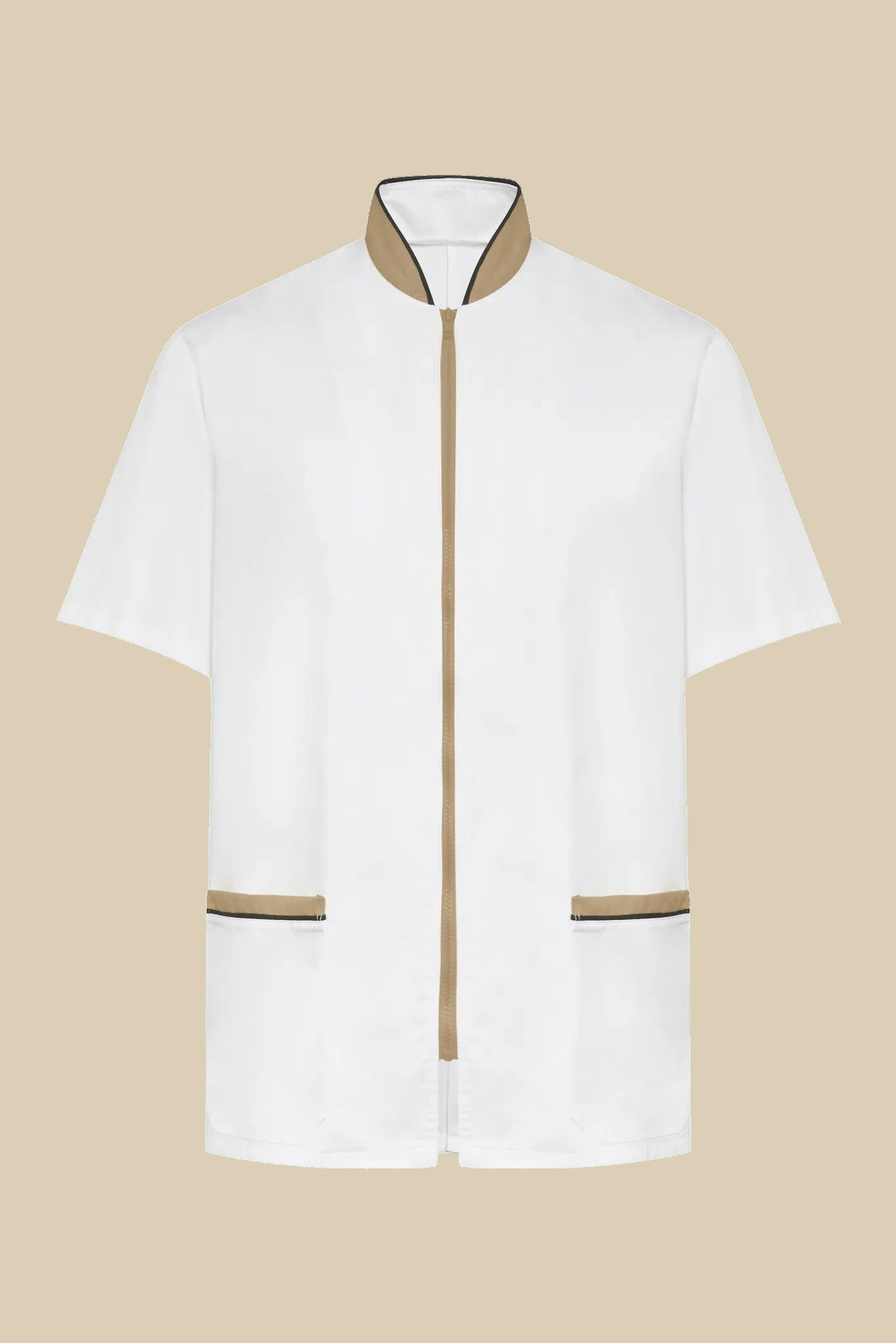 SRC Création Blouse Médicale Blouse médicale blanc et biscuit homme fermeture éclair - PRESPO