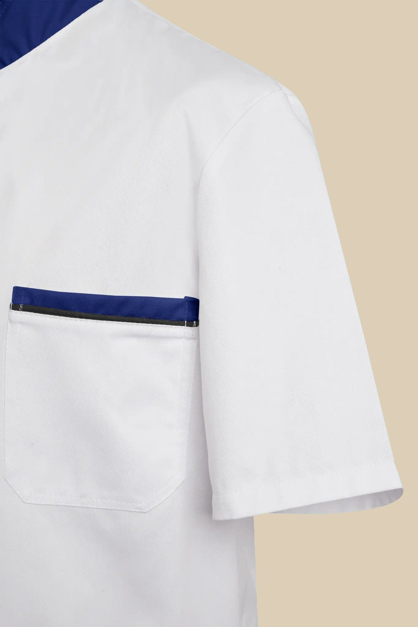 SRC Création Blouse Médicale Blouse médicale blanc et marine homme fermeture éclair - PRESPO