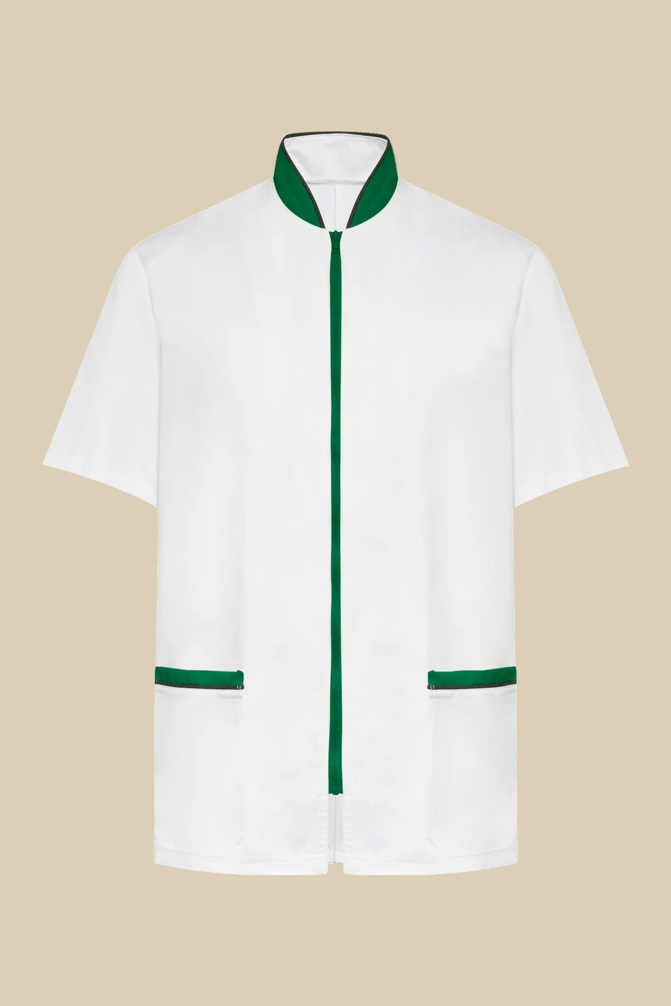 SRC Création Blouse Médicale Blouse médicale blanc et vert homme fermeture éclair - PRESPO