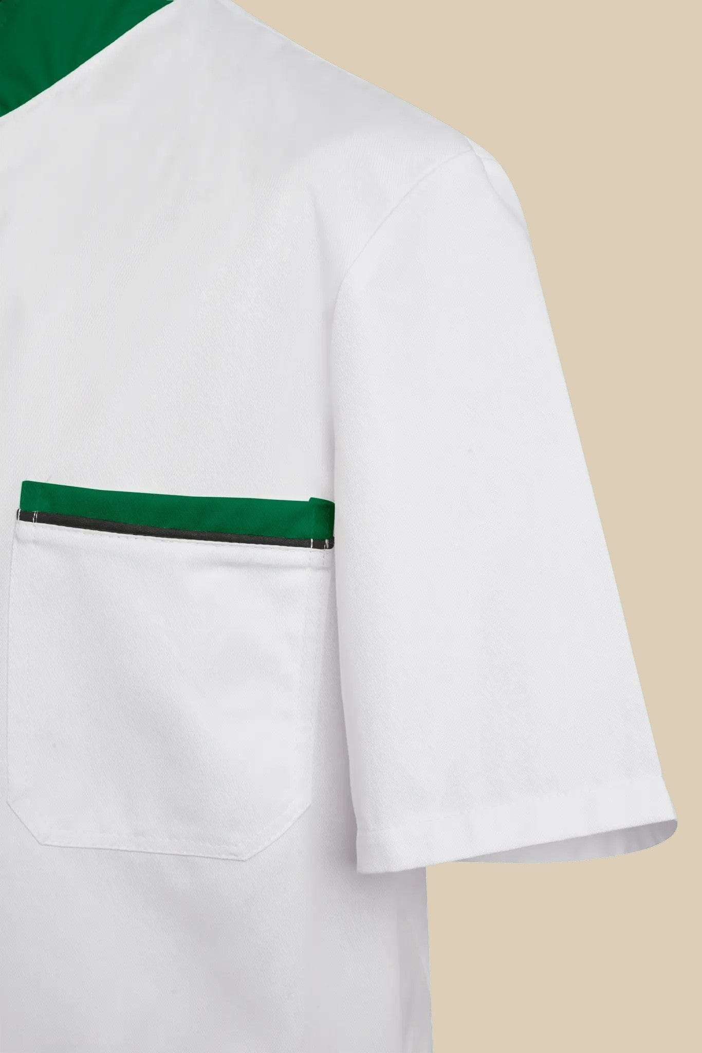 SRC Création Blouse Médicale Blouse médicale blanc et vert homme fermeture éclair - PRESPO