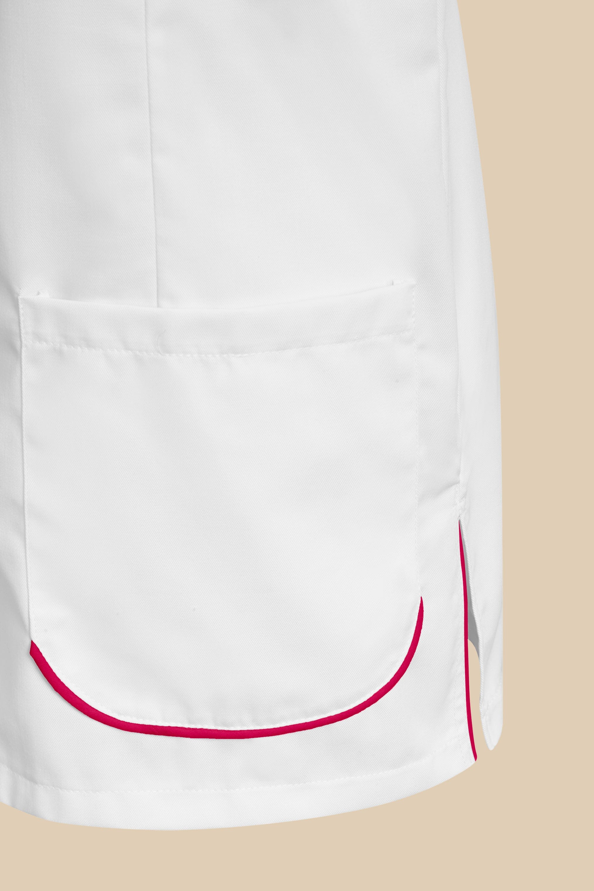 SRC Création Blouse Médicale Blouse médicale femme blanc et fuchsia - SAANA