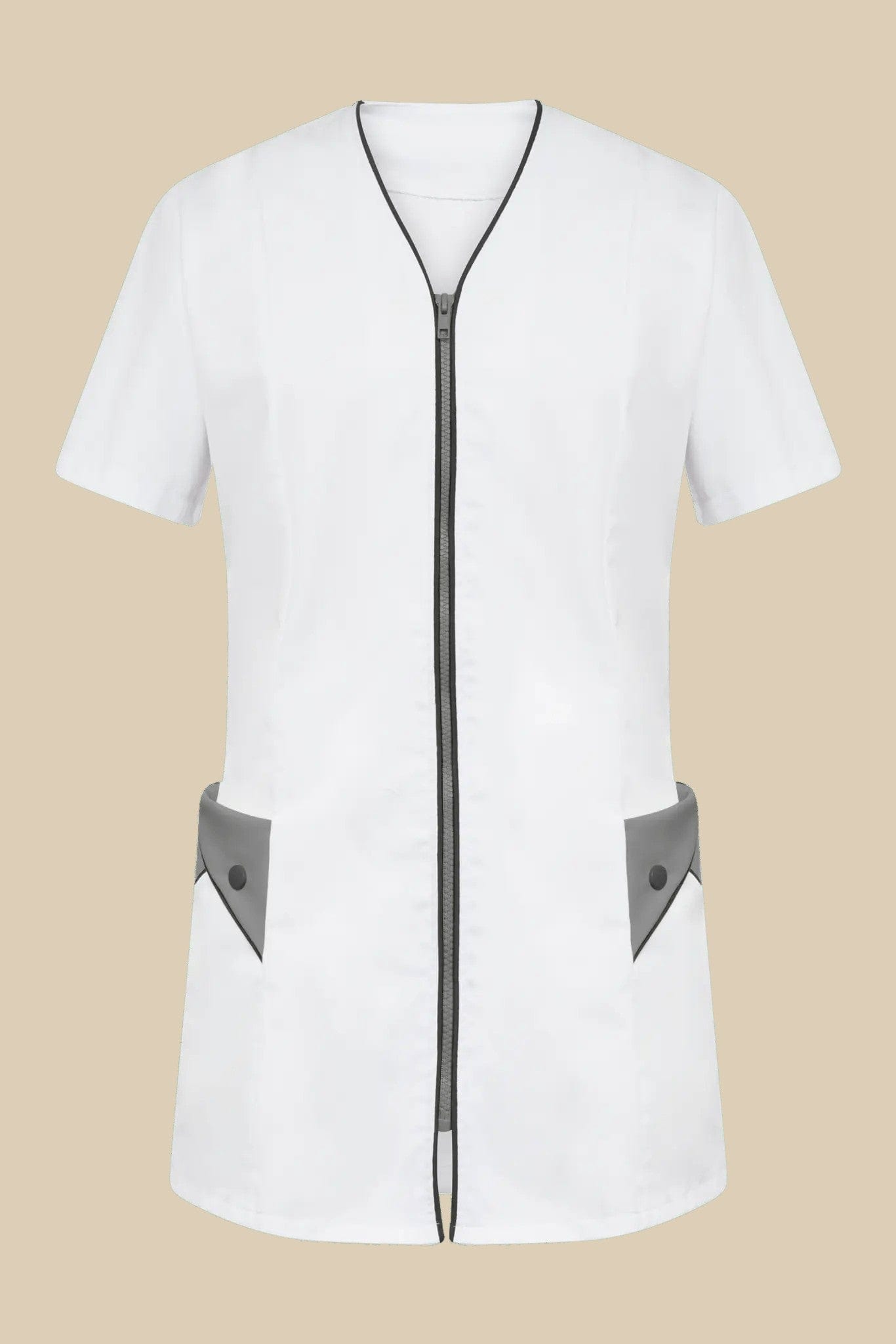 SRC Création Blouse Médicale Blouse médicale femme blanc et gris - NOLA