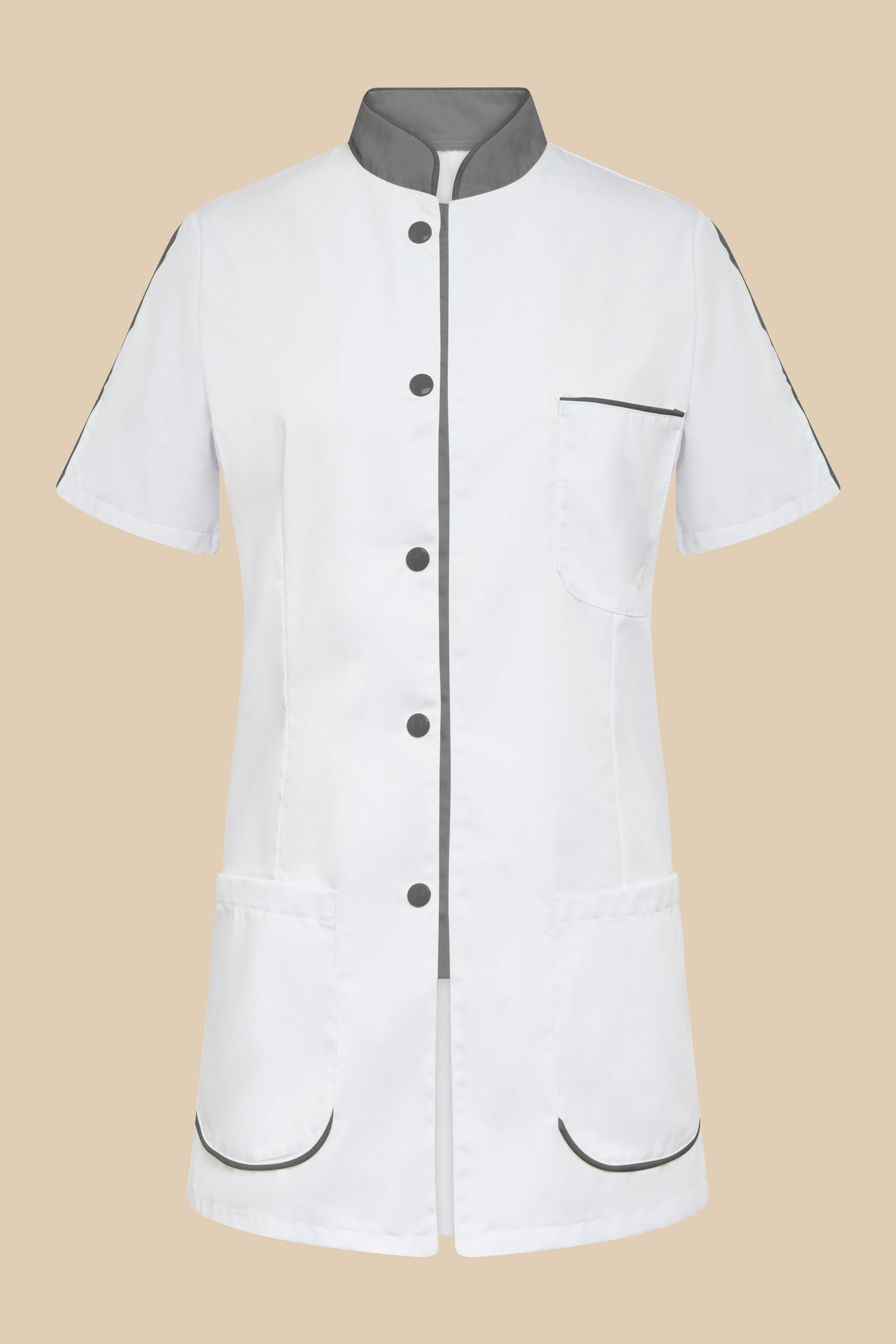 SRC Création Blouse Médicale Blouse médicale femme blanc et gris - SAANA