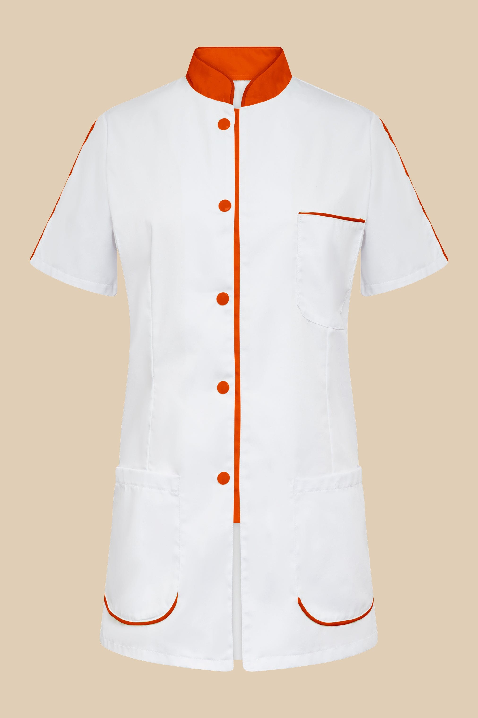 SRC Création Blouse Médicale Blouse médicale femme blanc et orange - SAANA