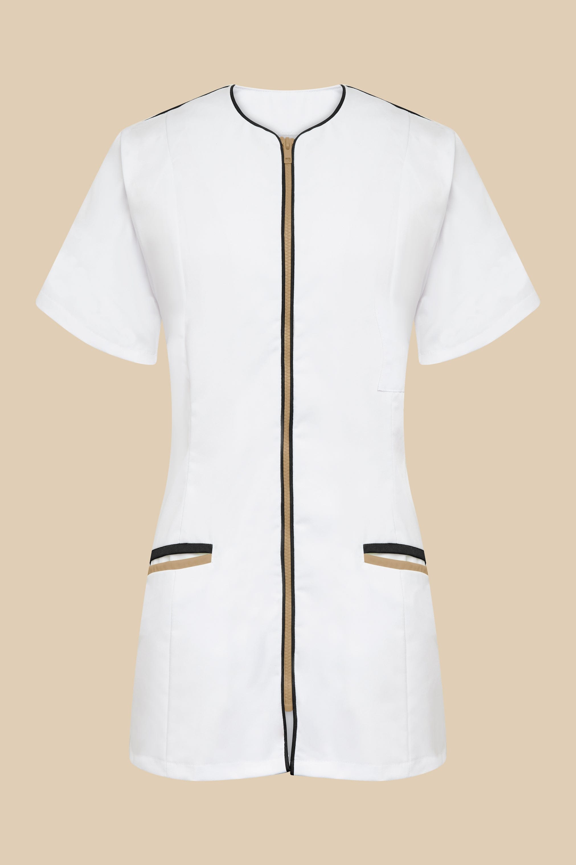SRC Création Blouse Médicale Blouse médicale femme cintrée blanc/noir/biscuit - LOKKA