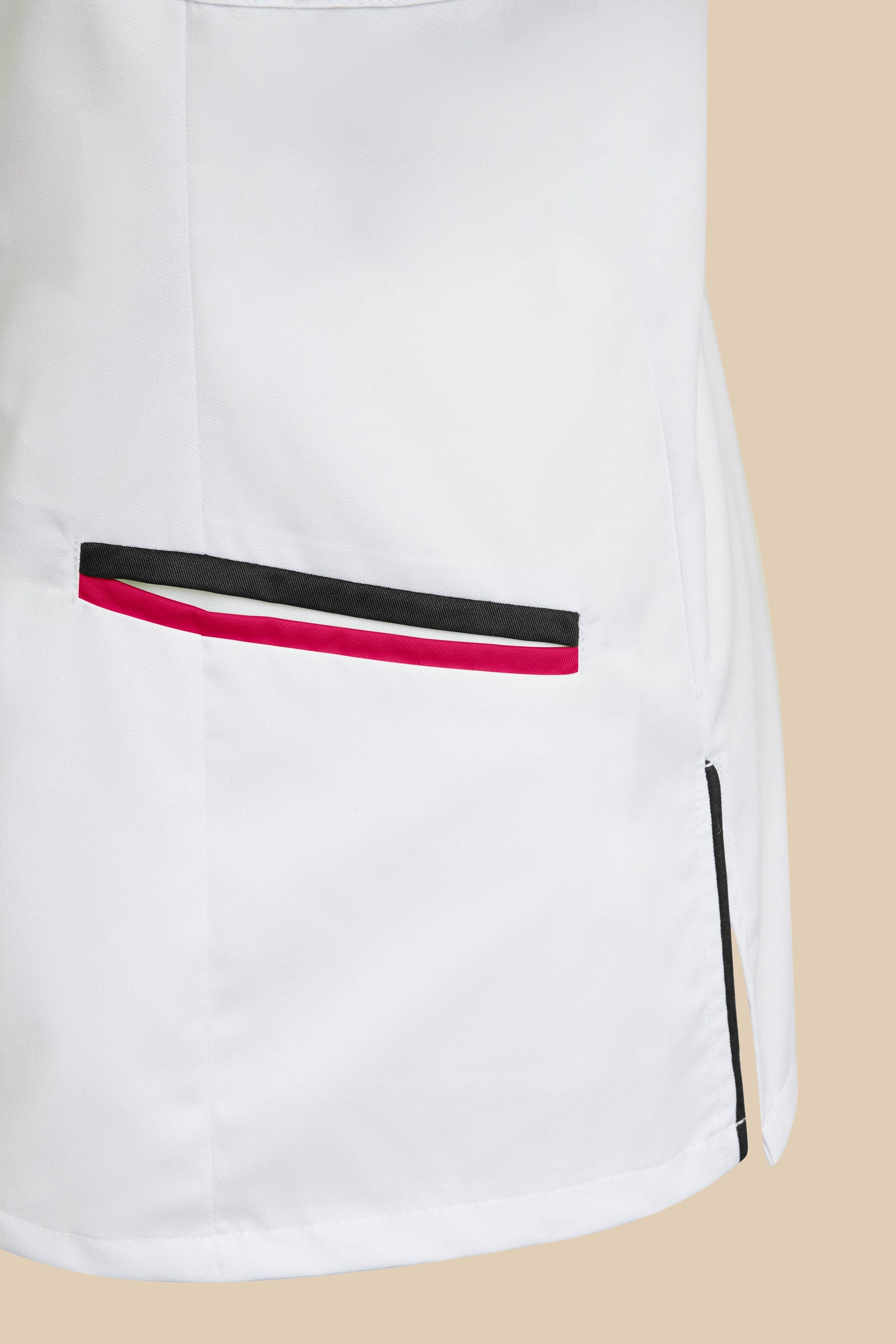 SRC Création Blouse Médicale Blouse médicale femme cintrée blanc/noir/fuchsia - LOKKA