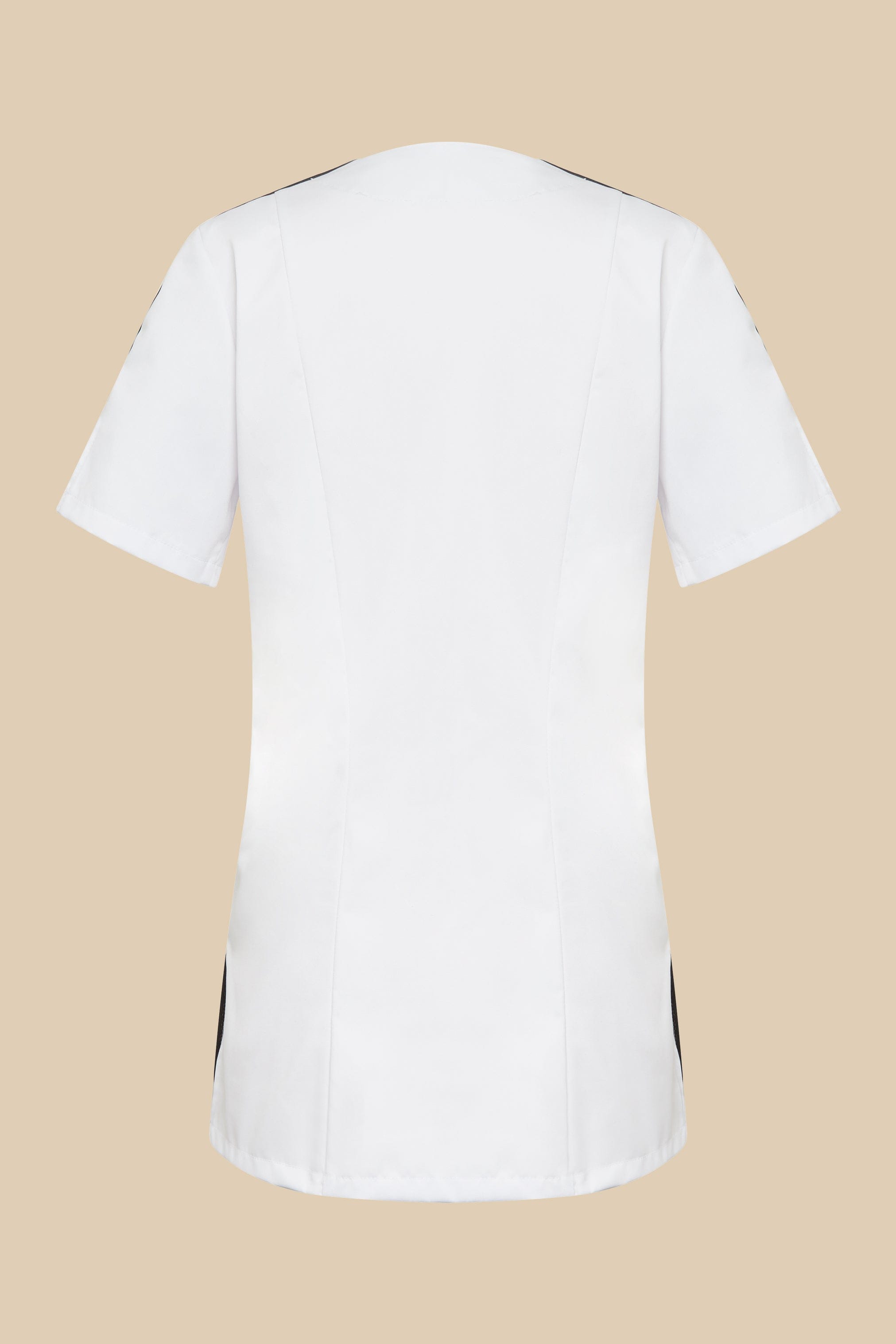 SRC Création Blouse Médicale Blouse médicale femme cintrée blanc/noir/fuchsia - LOKKA