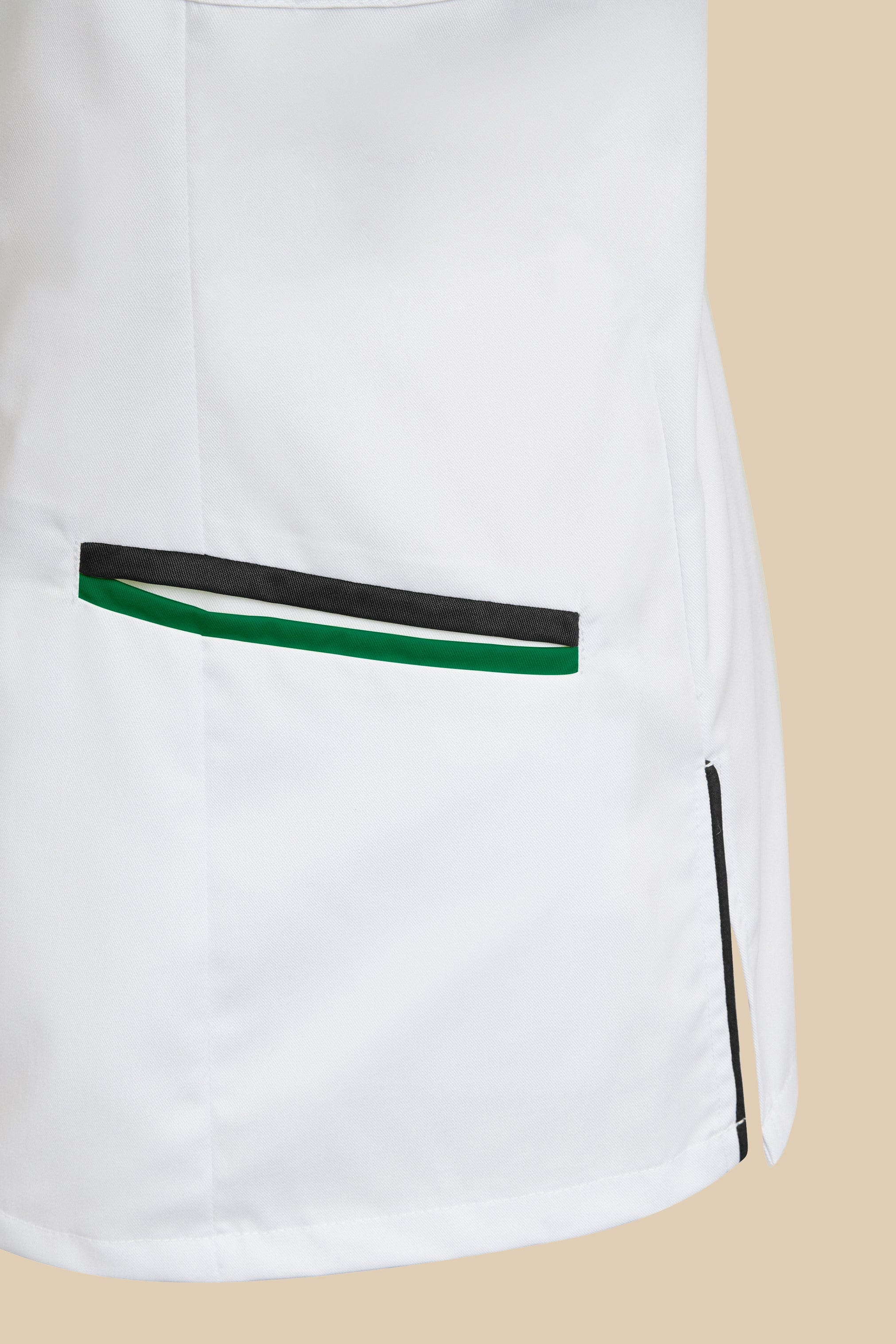 SRC Création Blouse Médicale Blouse médicale femme cintrée Blanc/Noir/Vert - LOKKA
