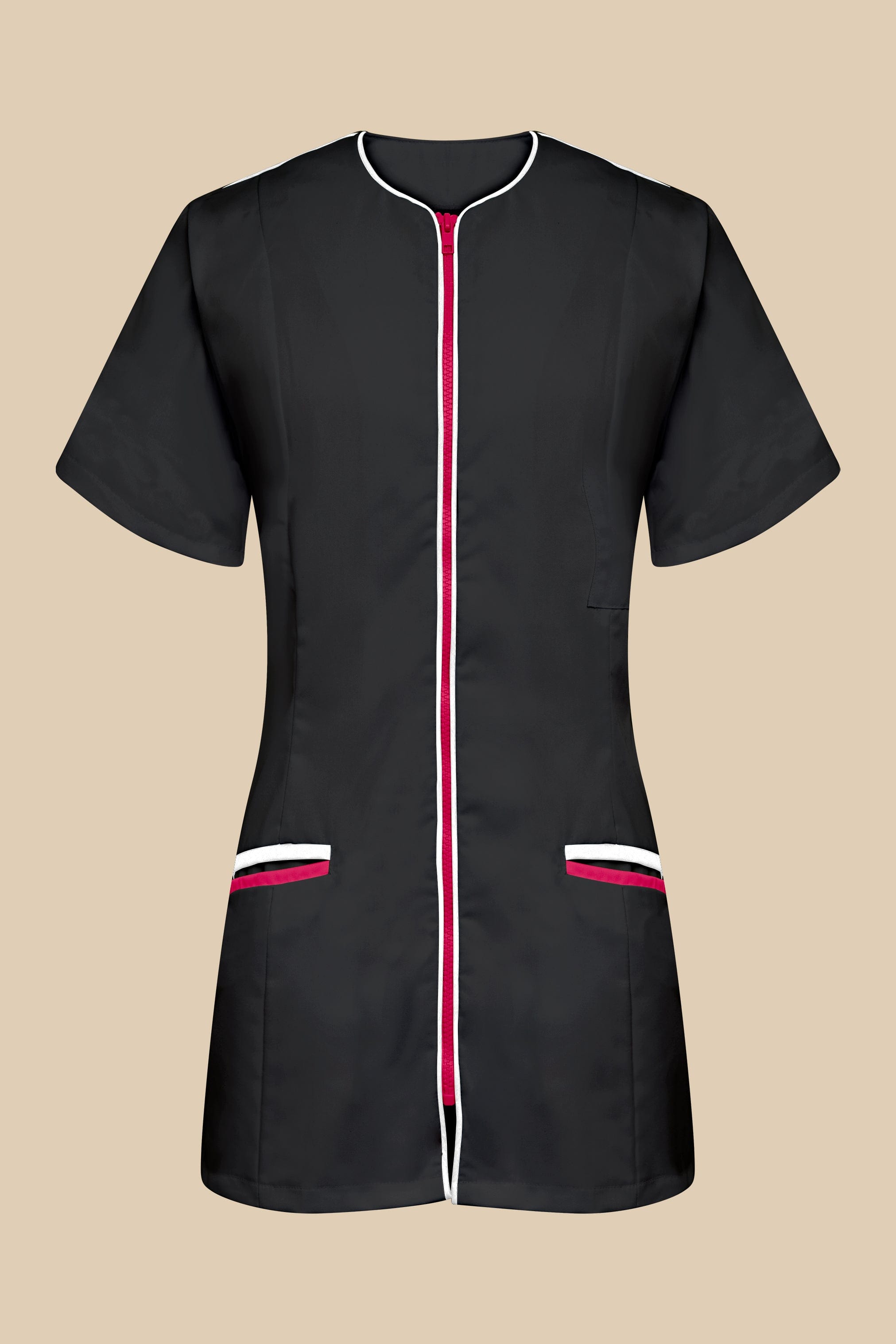 SRC Création Blouse Médicale Blouse médicale femme cintrée Noir/Blanc/Fuchsia - LOKKA