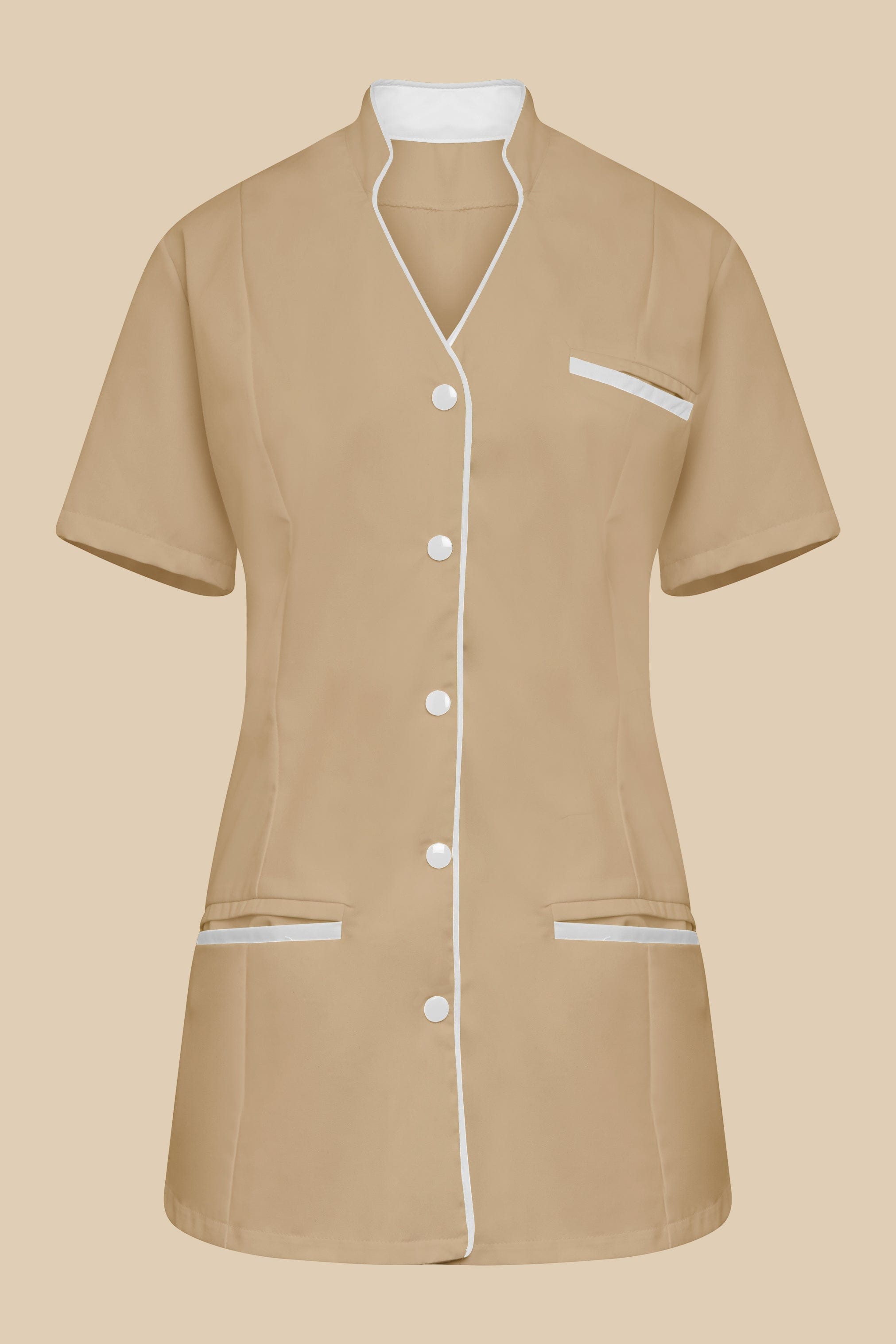 SRC Création Blouse Médicale Blouse médicale femme col V biscuit et blanc - KOSA