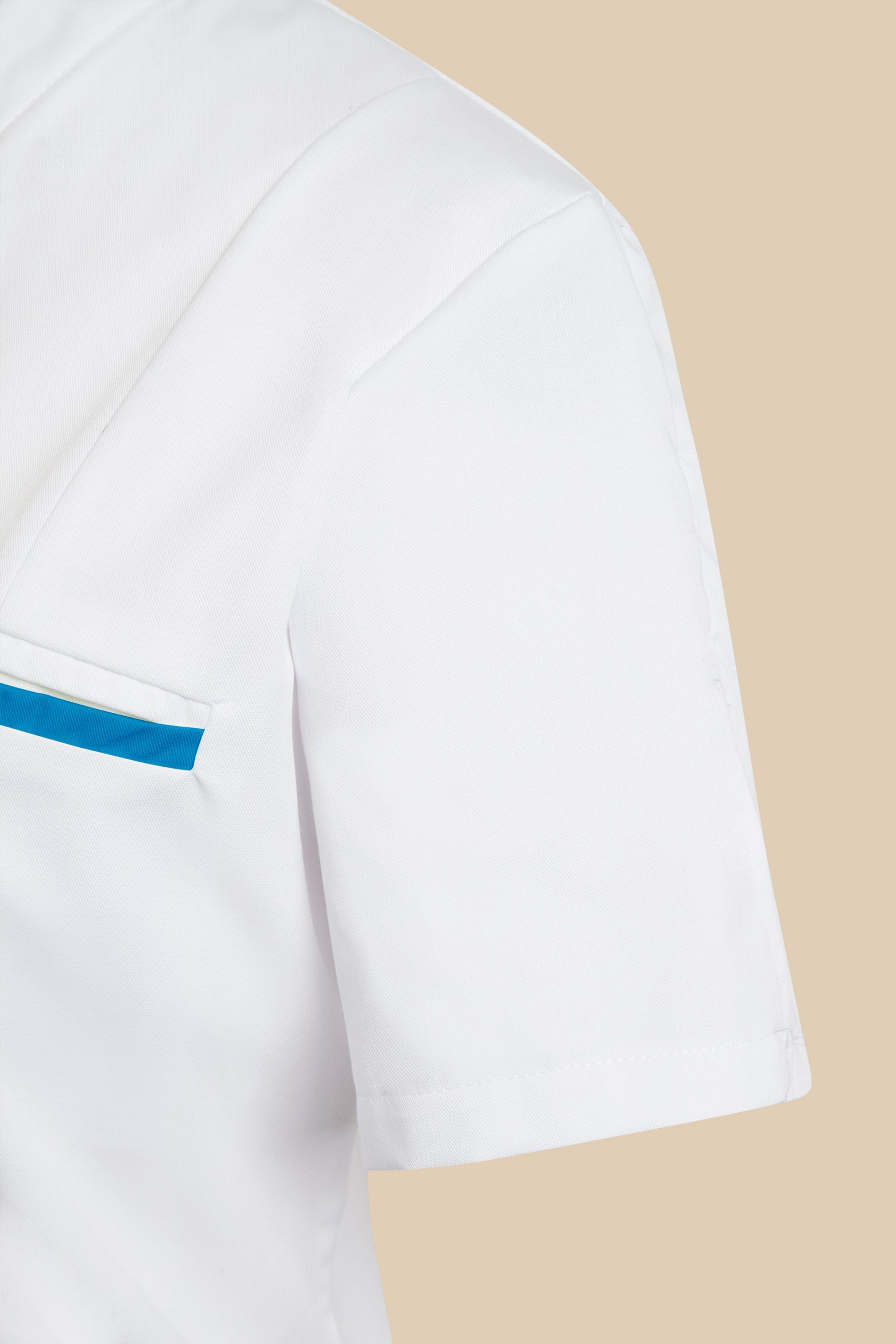 SRC Création Blouse Médicale Blouse médicale femme col V blanc et turquoise - KOSA