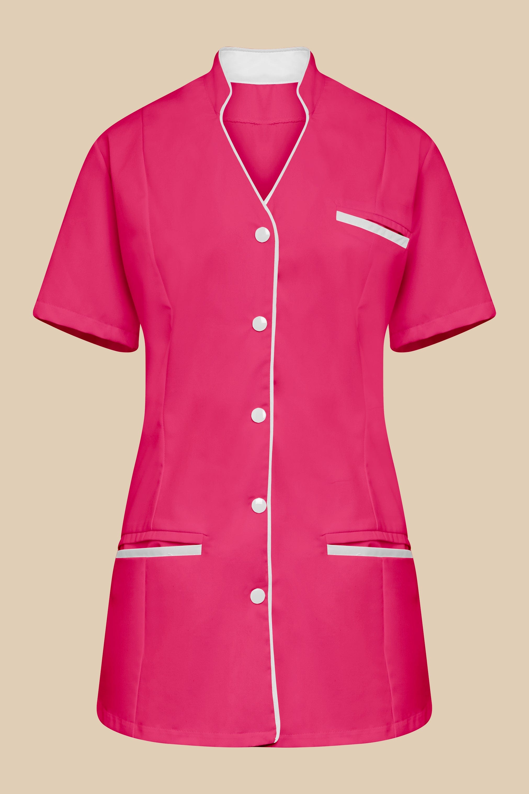 SRC Création Blouse Médicale Blouse médicale femme col V fuchsia et blanc - KOSA