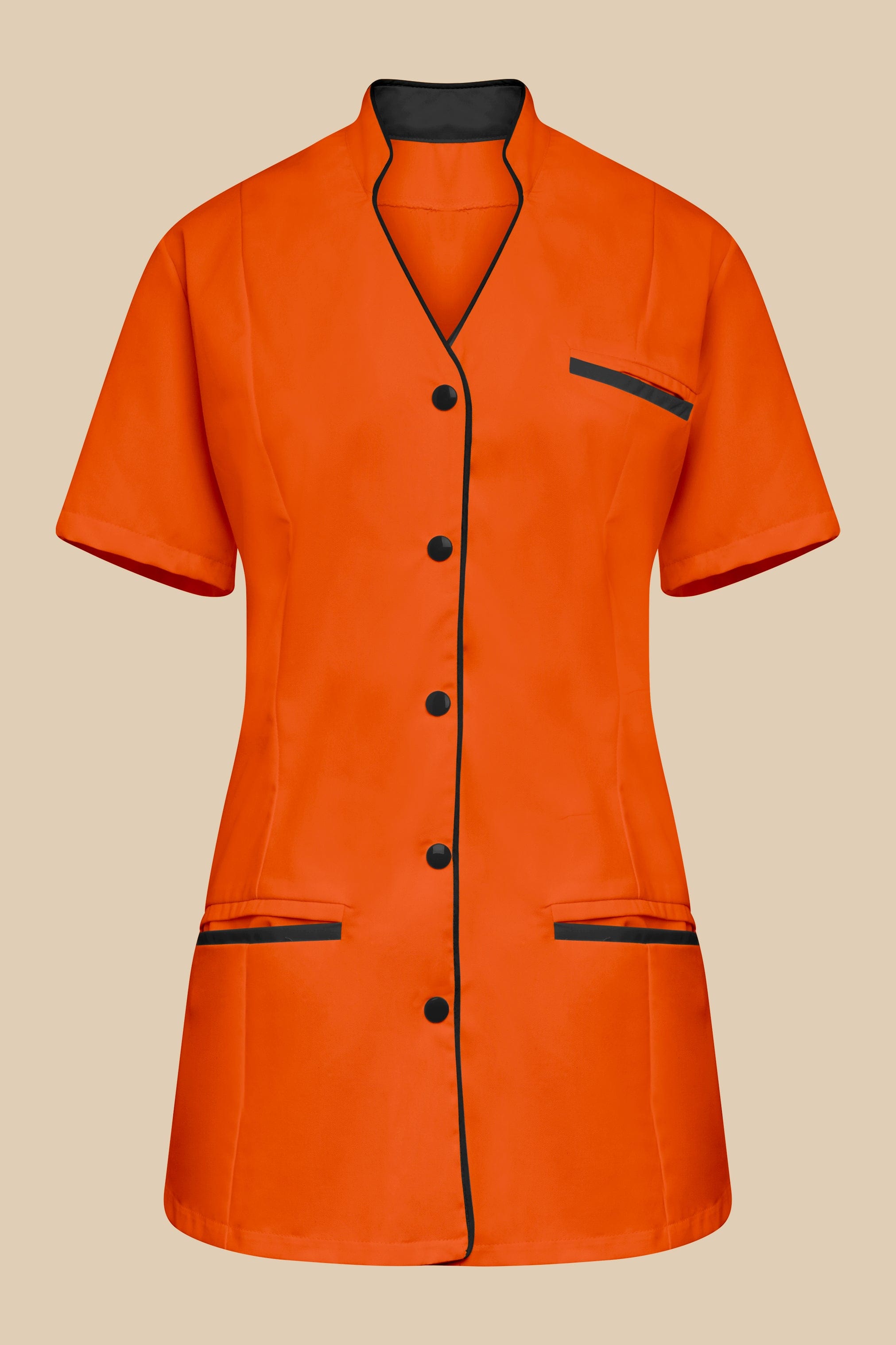 SRC Création Blouse Médicale Blouse médicale femme col V orange et noir - KOSA