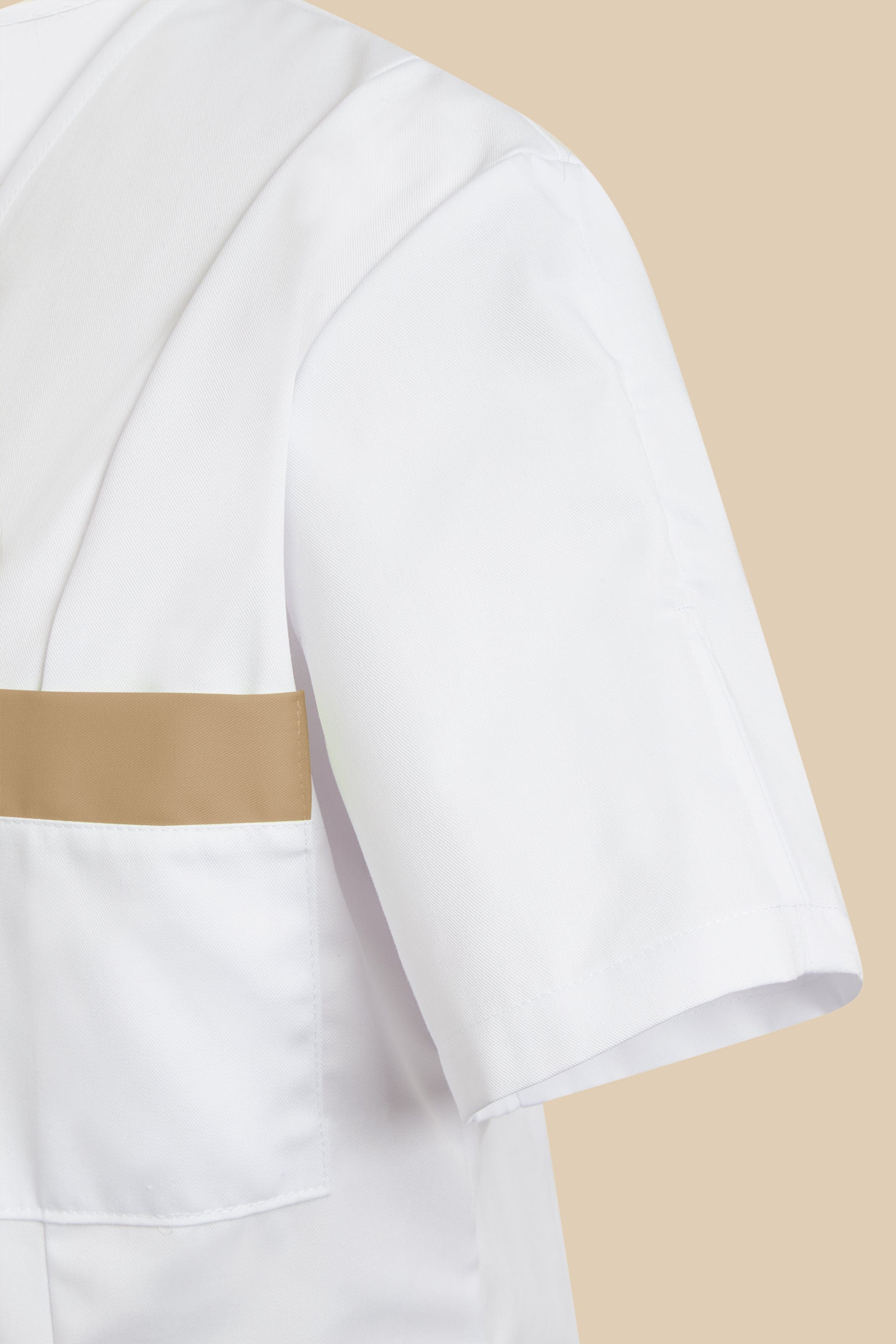 SRC Création Blouse Médicale Blouse médicale femme fermeture éclair blanc et biscuit - ISKA