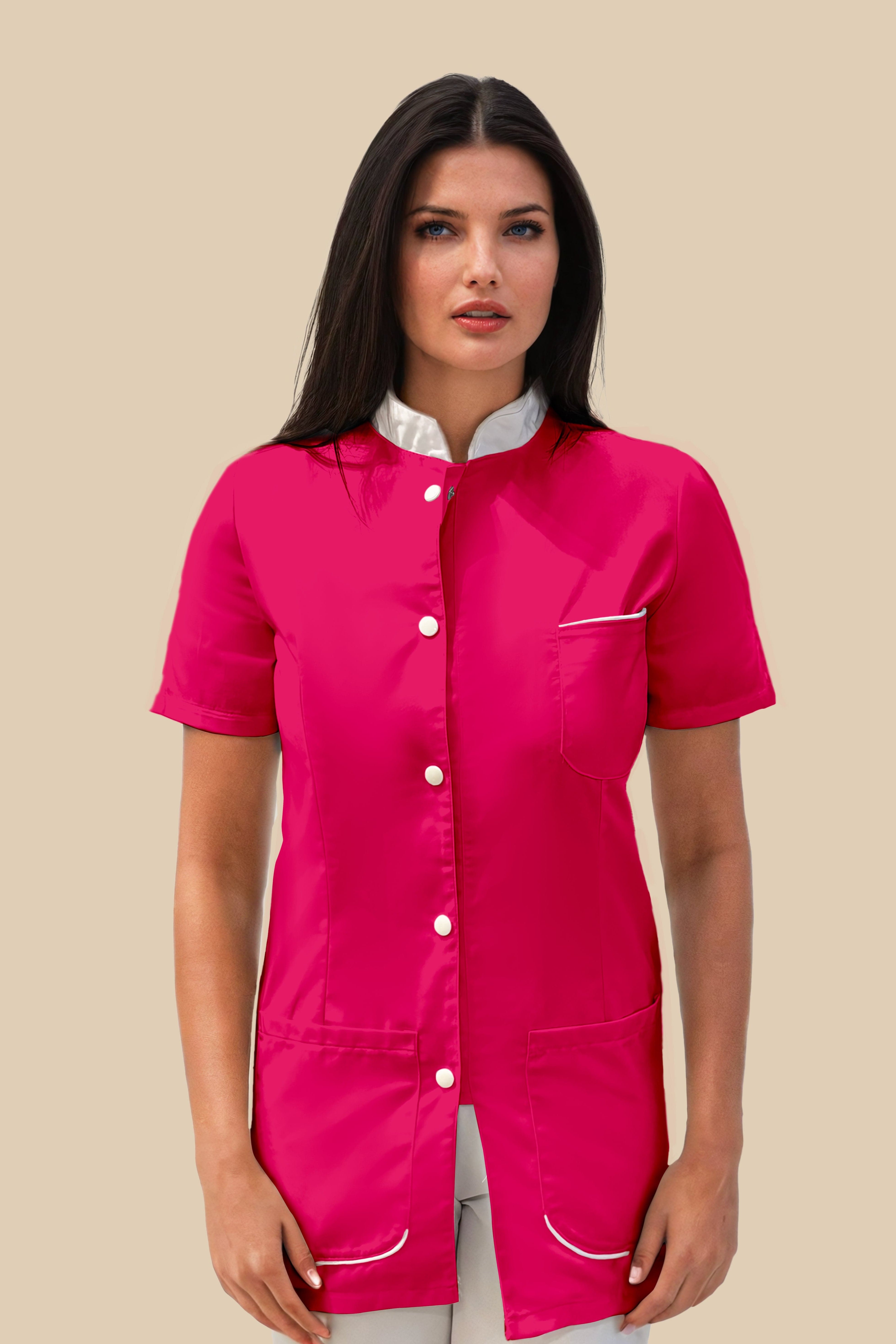 SRC Création Blouse Médicale Blouse médicale femme fuchsia et blanc - SAANA