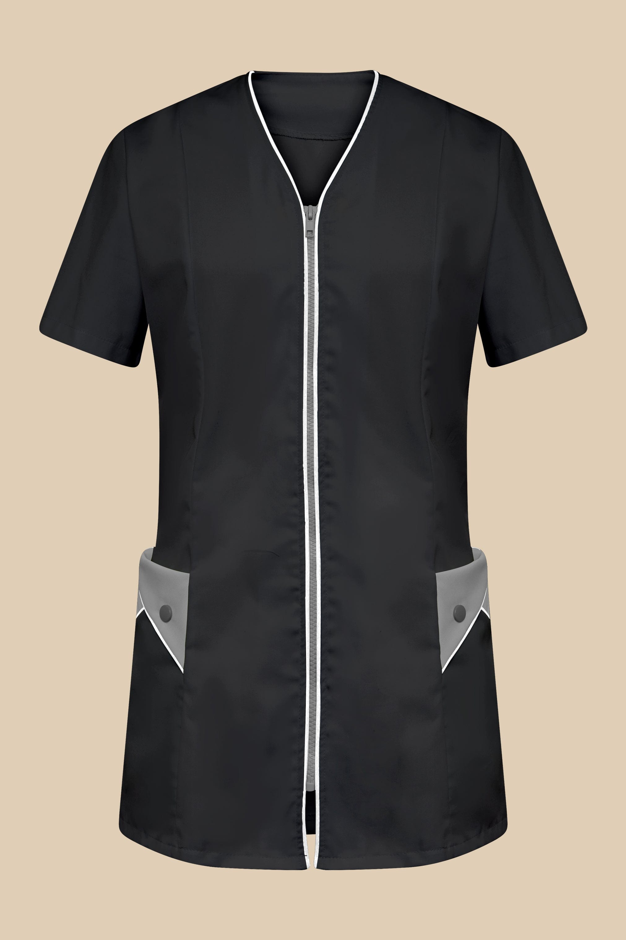 SRC Création Blouse Médicale Blouse médicale femme noir et gris - NOLA