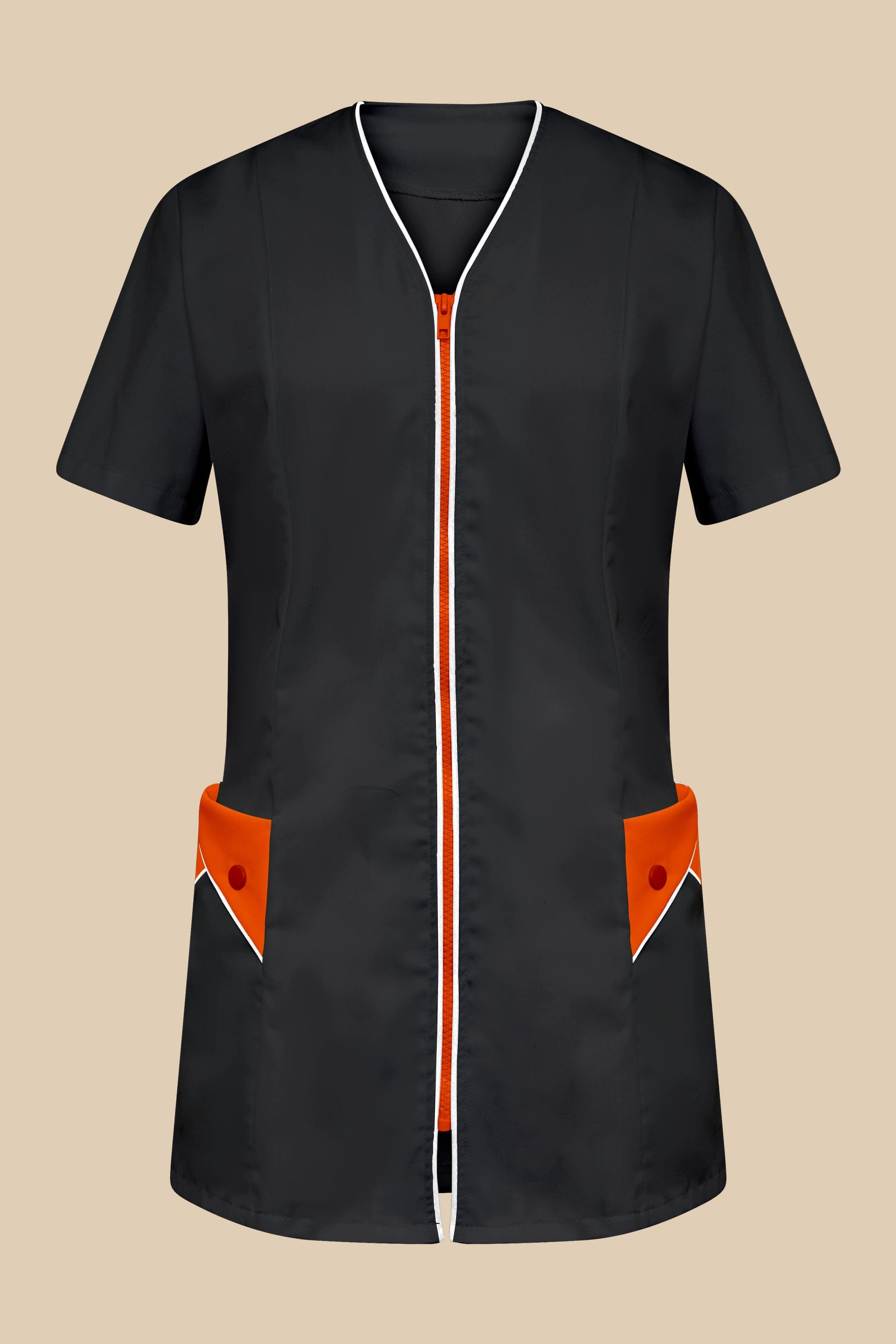 SRC Création Blouse Médicale Blouse médicale femme noir et orange - NOLA