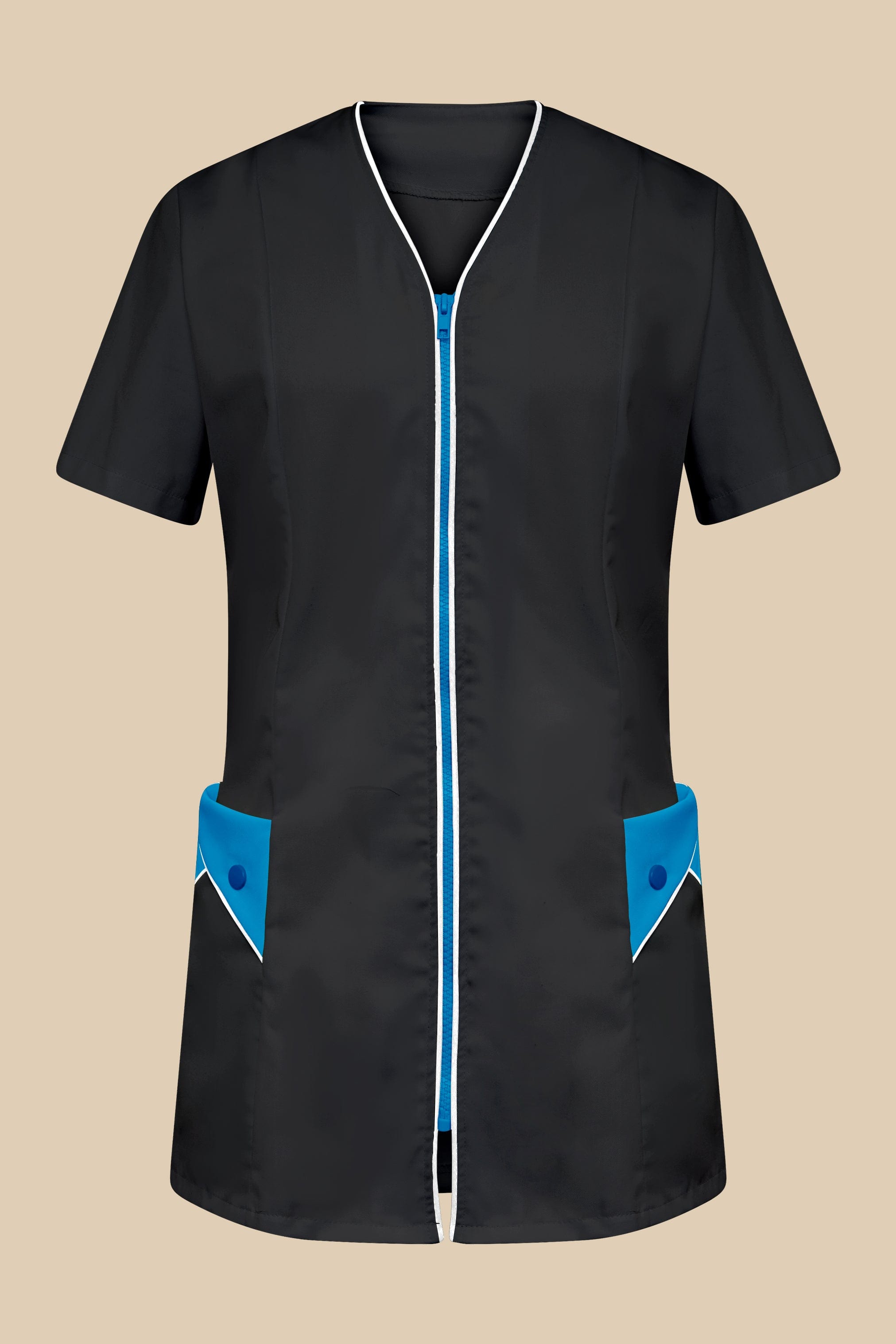 SRC Création Blouse Médicale Blouse médicale femme noir et turquoise - NOLA
