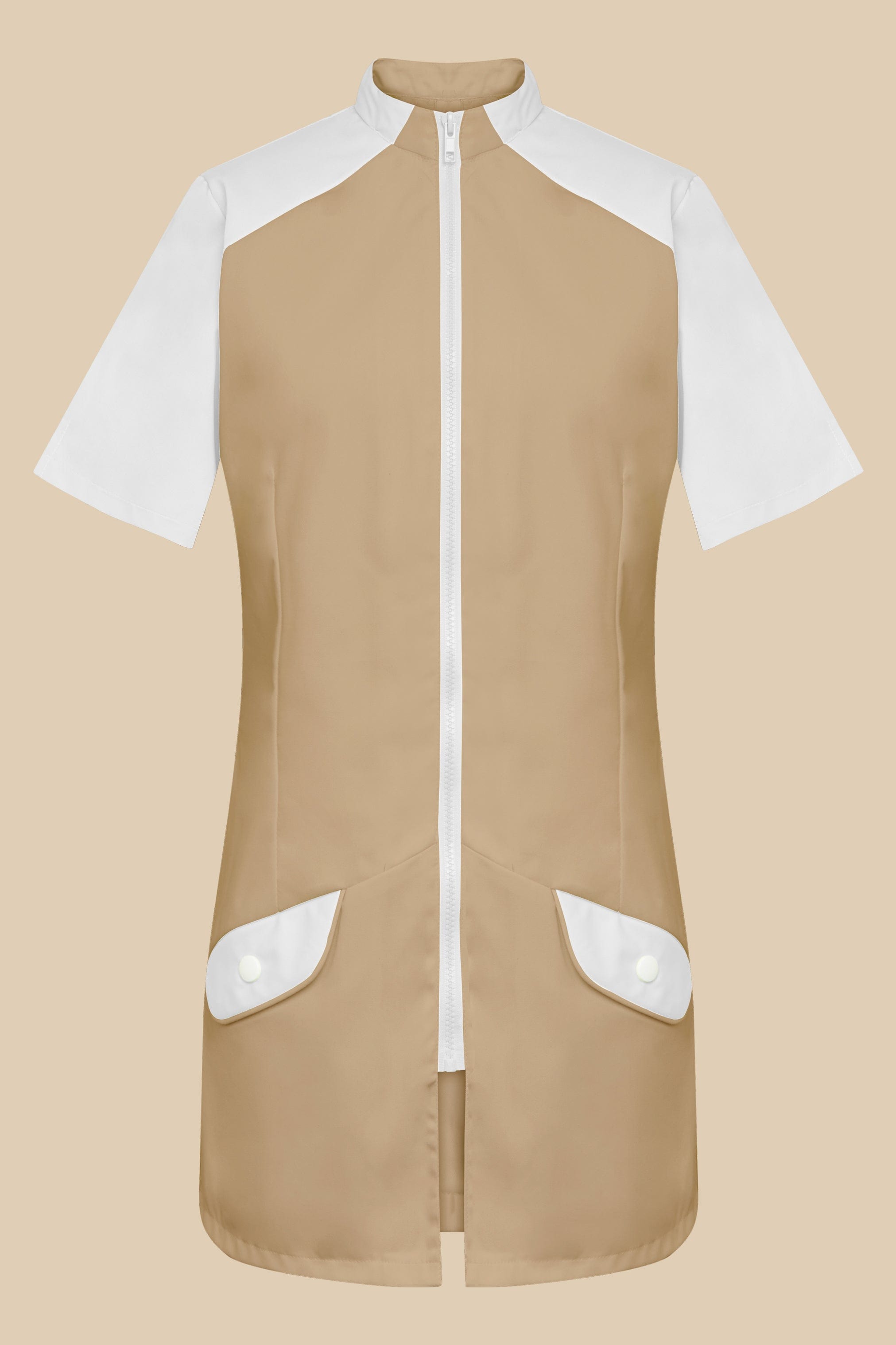 SRC Création Blouse Médicale Blouse médicale femme originale biscuit et blanc - ALMA
