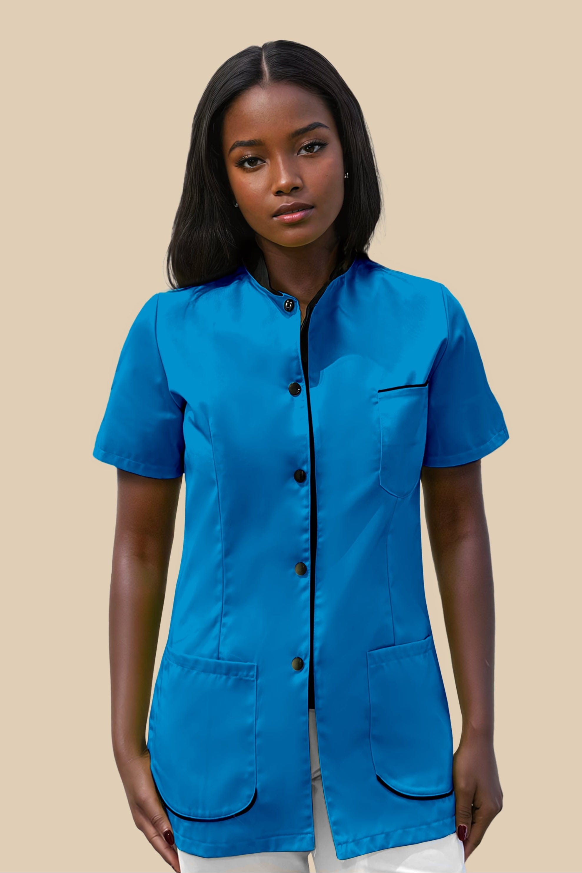 SRC Création Blouse Médicale Blouse médicale femme turquoise et noir - SAANA