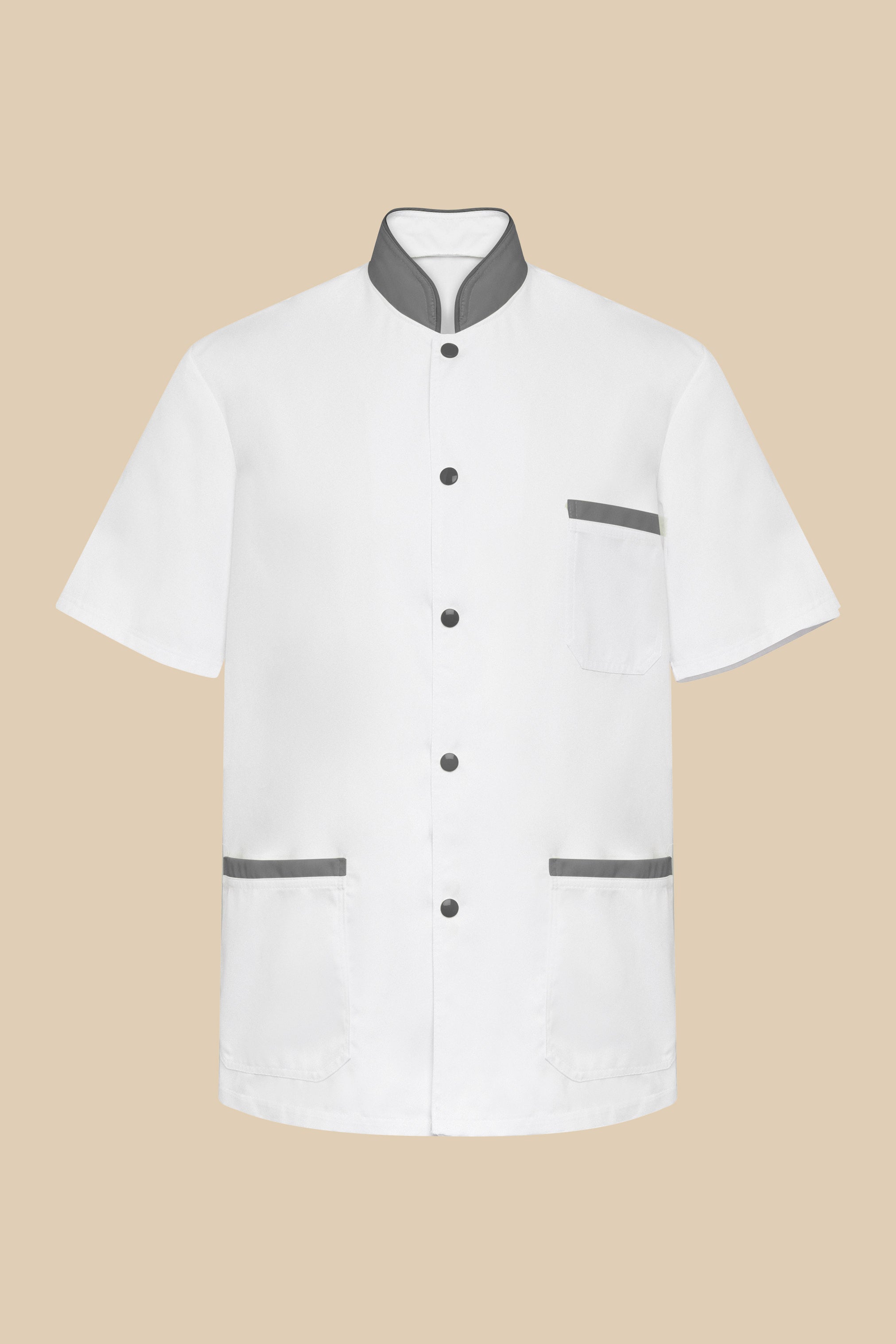 SRC Création Blouse Médicale Blouse médicale homme blanc et gris - ONEGO