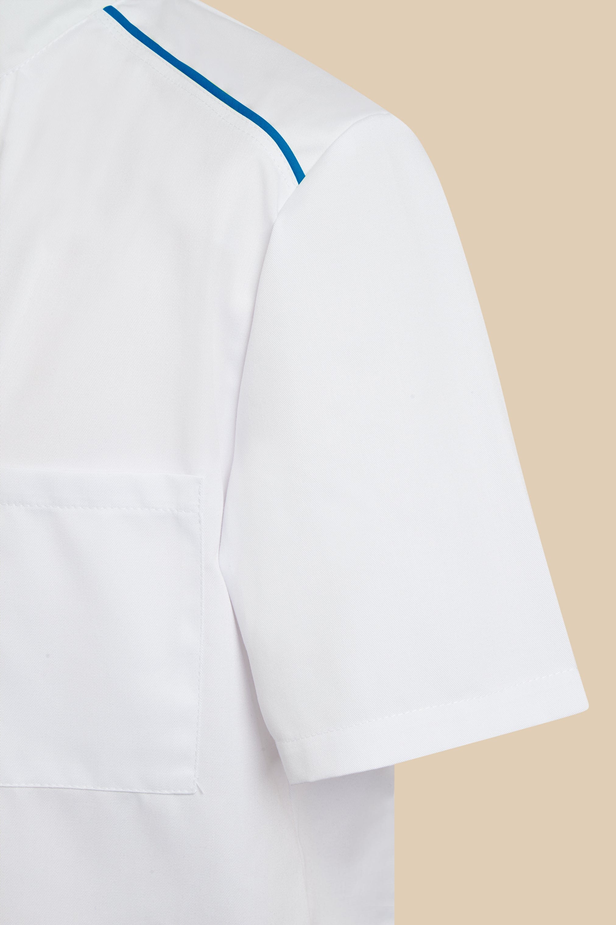 SRC Création Blouse Médicale Blouse médicale homme blanc turquoise originale - SANO