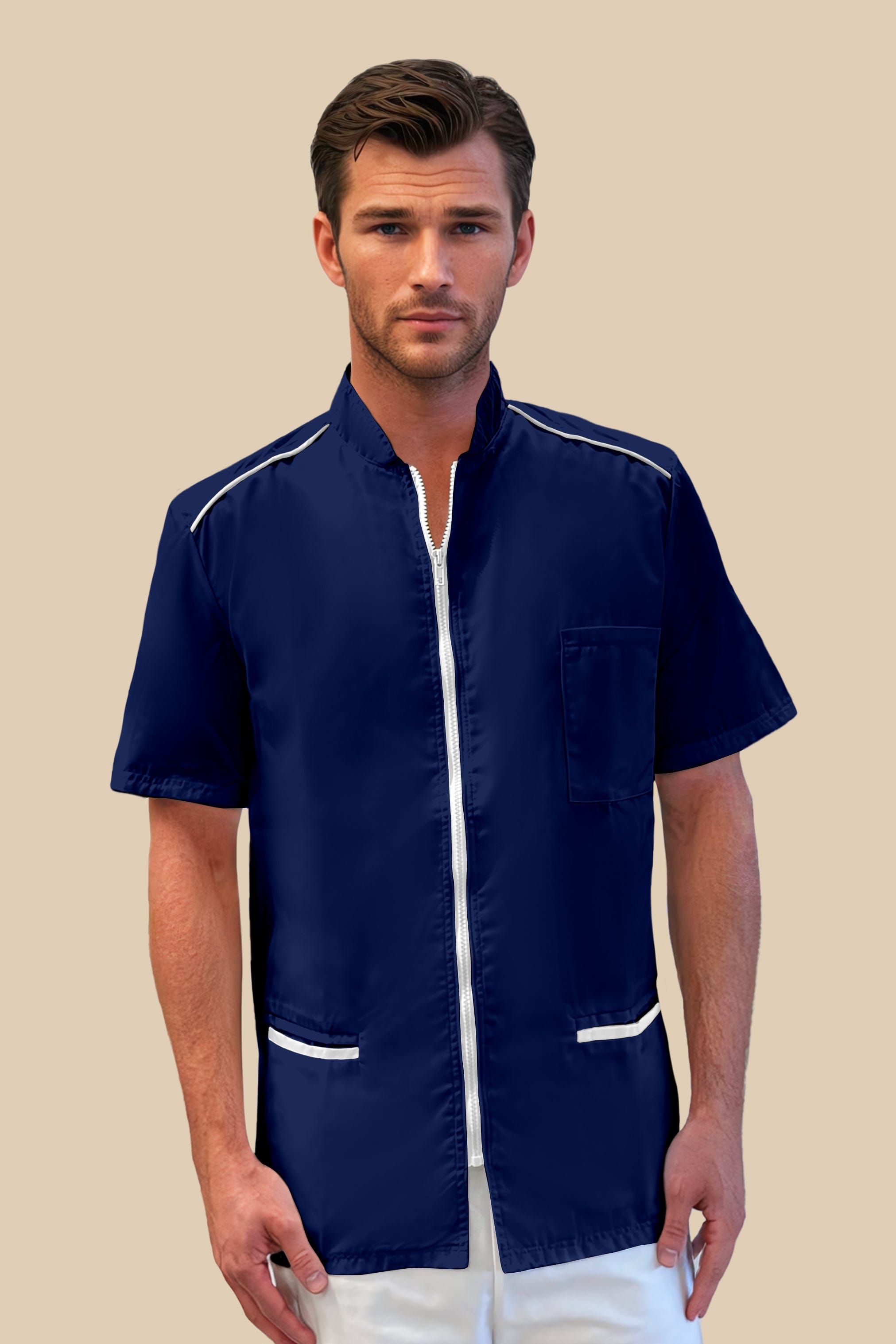 SRC Création Blouse Médicale Blouse médicale homme marine et blanc - ALMO