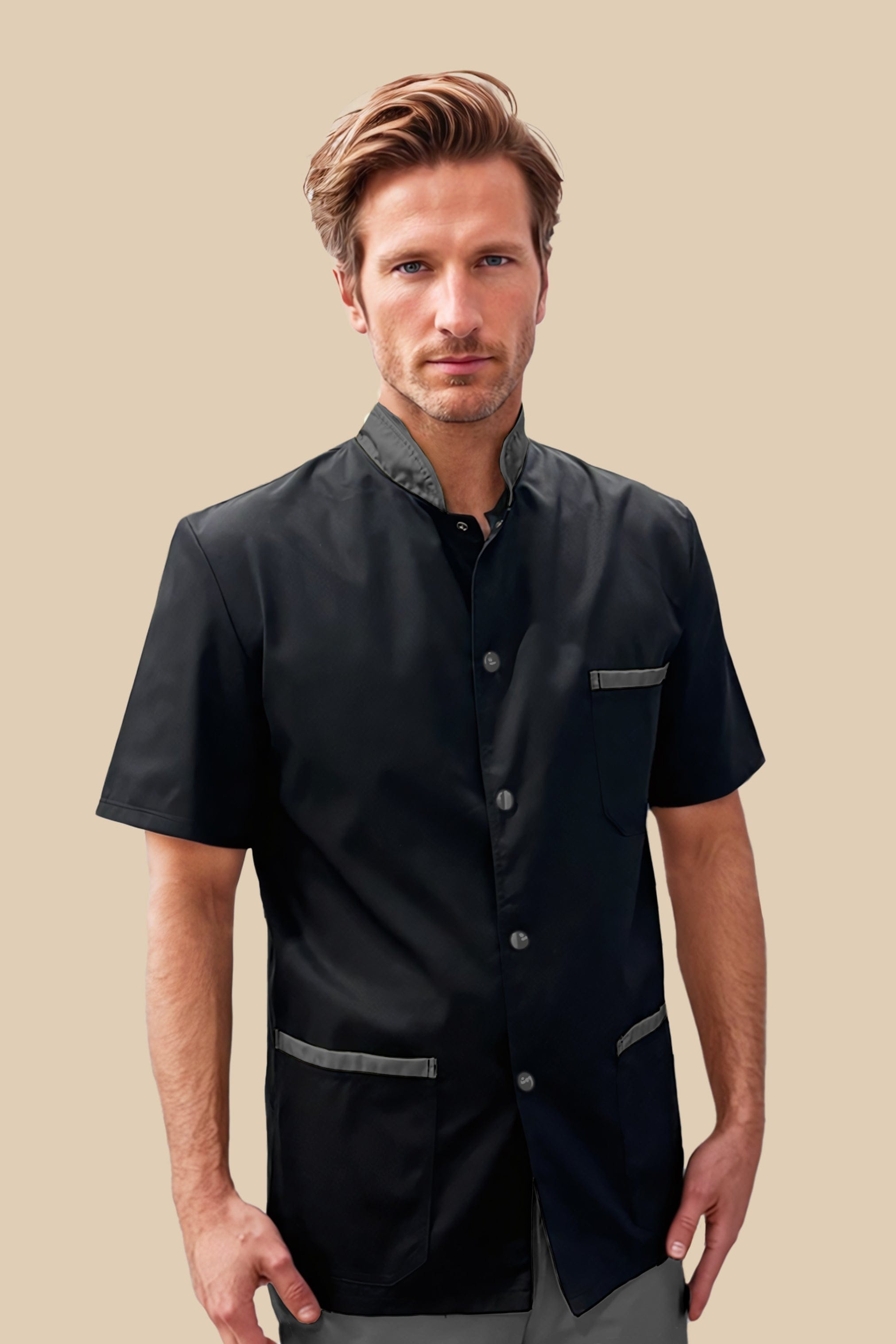SRC Création Blouse Médicale Blouse médicale homme noir et gris - ONEGO