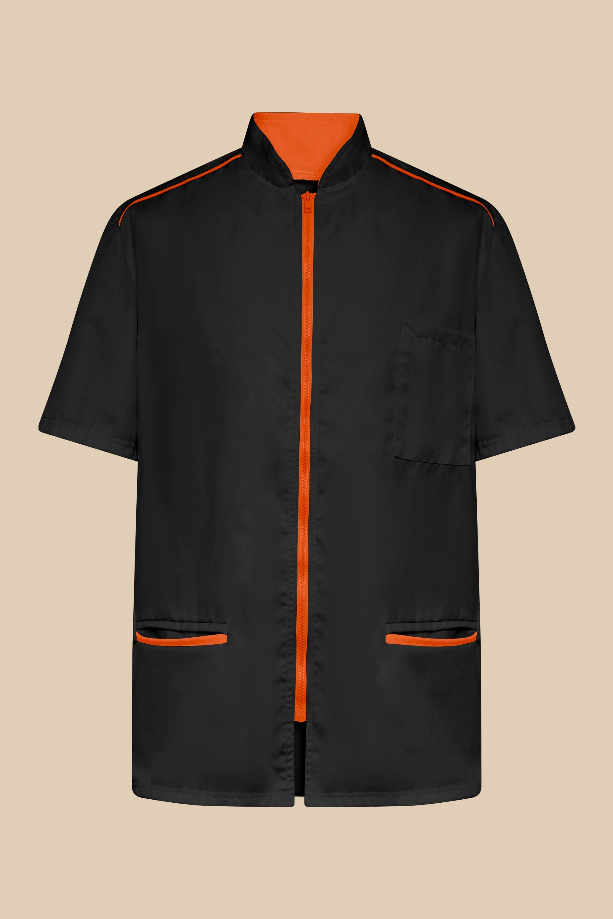 SRC Création Blouse Médicale Blouse médicale homme noir et orange - ALMO