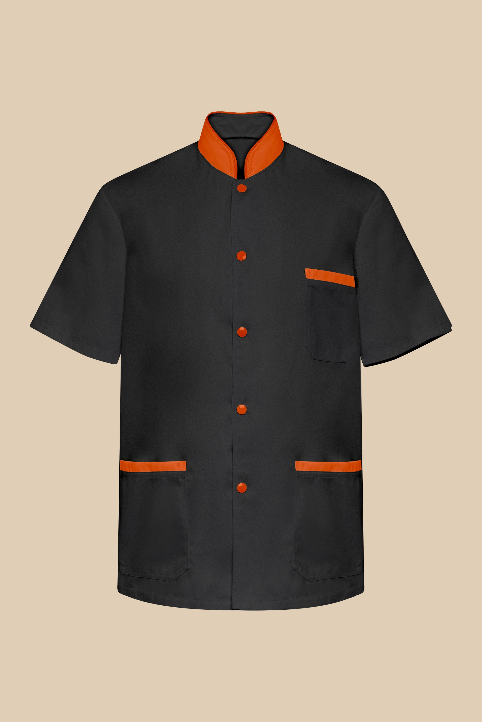 SRC Création Blouse Médicale Blouse médicale homme noir et orange - ONEGO